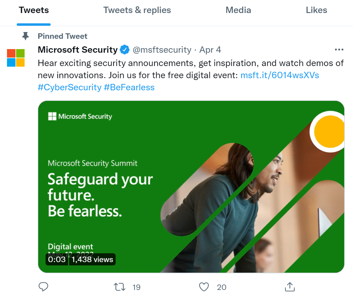 Microsoft Security Summit: “Be Fearless” Event Announcements Blog & Digital Campaign