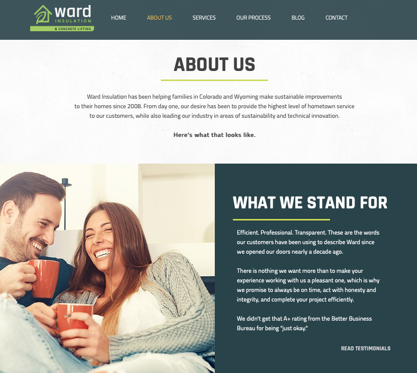 Ward Insulation: Website Refresh