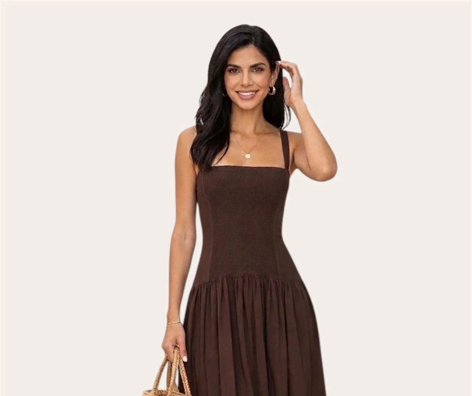 WeWoreWhat | Smocked Drop Waist Midi Dress