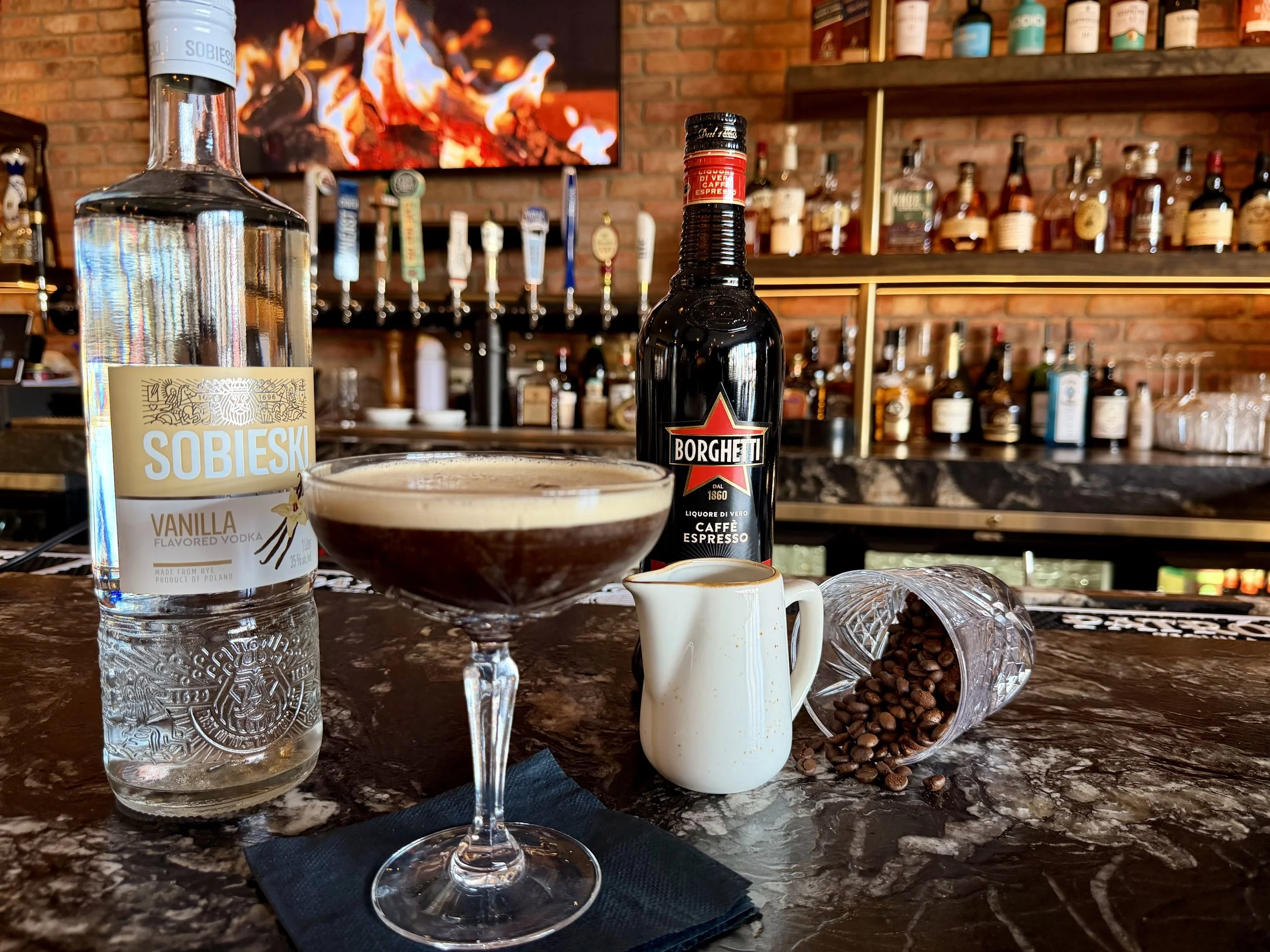 Espresso Martini at Duo Restaurant & Bar in Haddon Township, NJ – vanilla vodka, espresso liqueur, and creamy foam