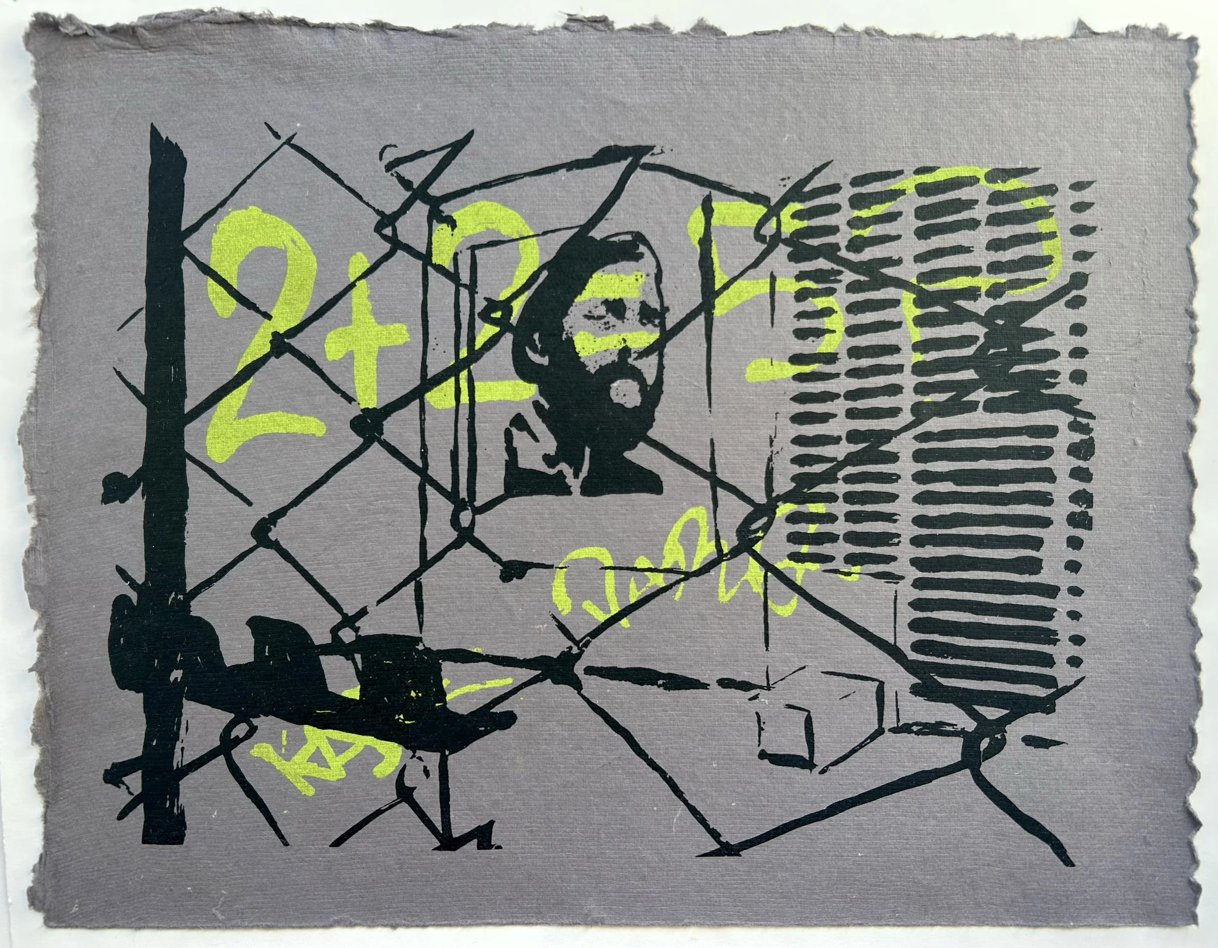 2 + 2 = 5?, silkscreen, 11" x 14", 2025