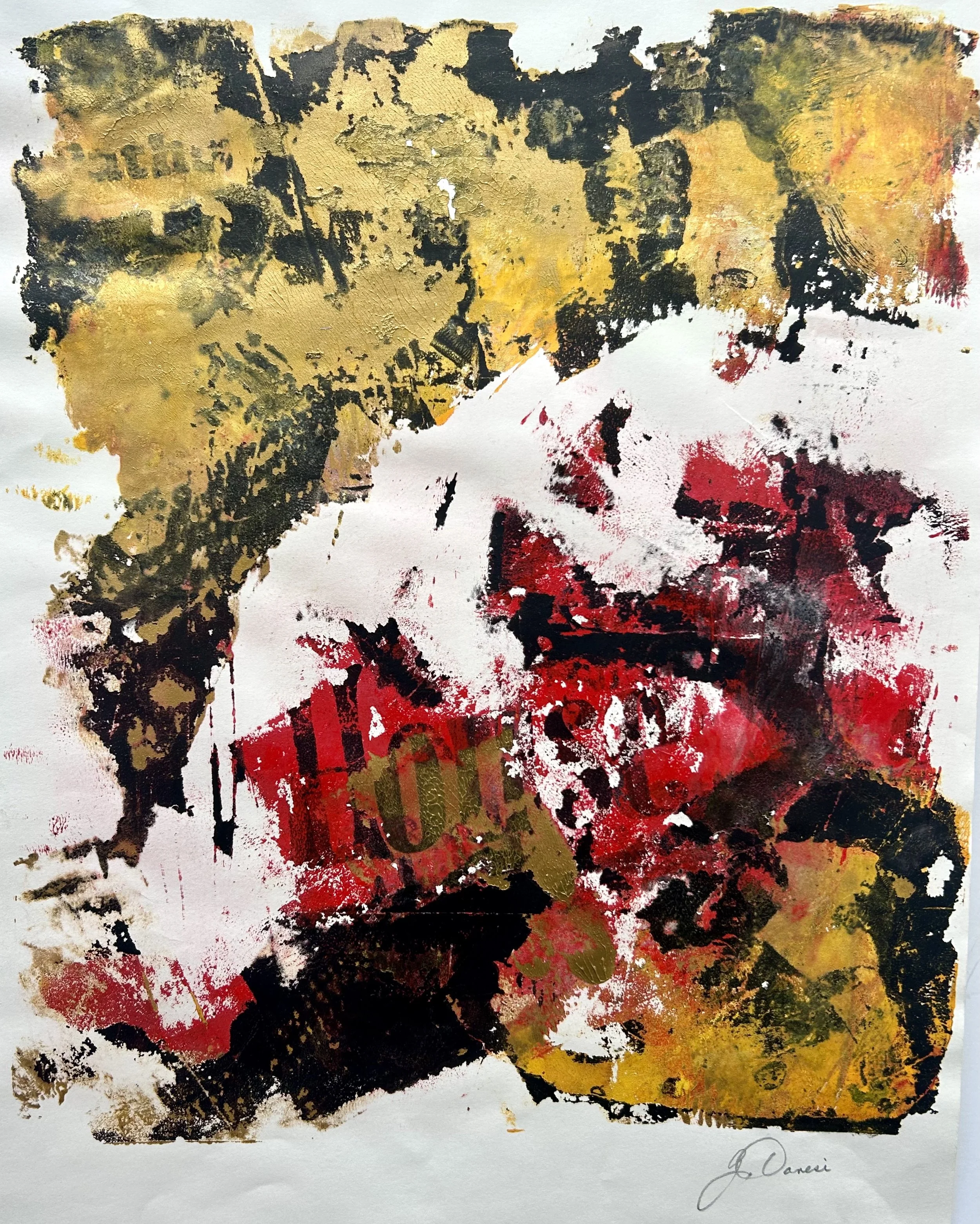 House, monoprint, 11" x 14", 2023