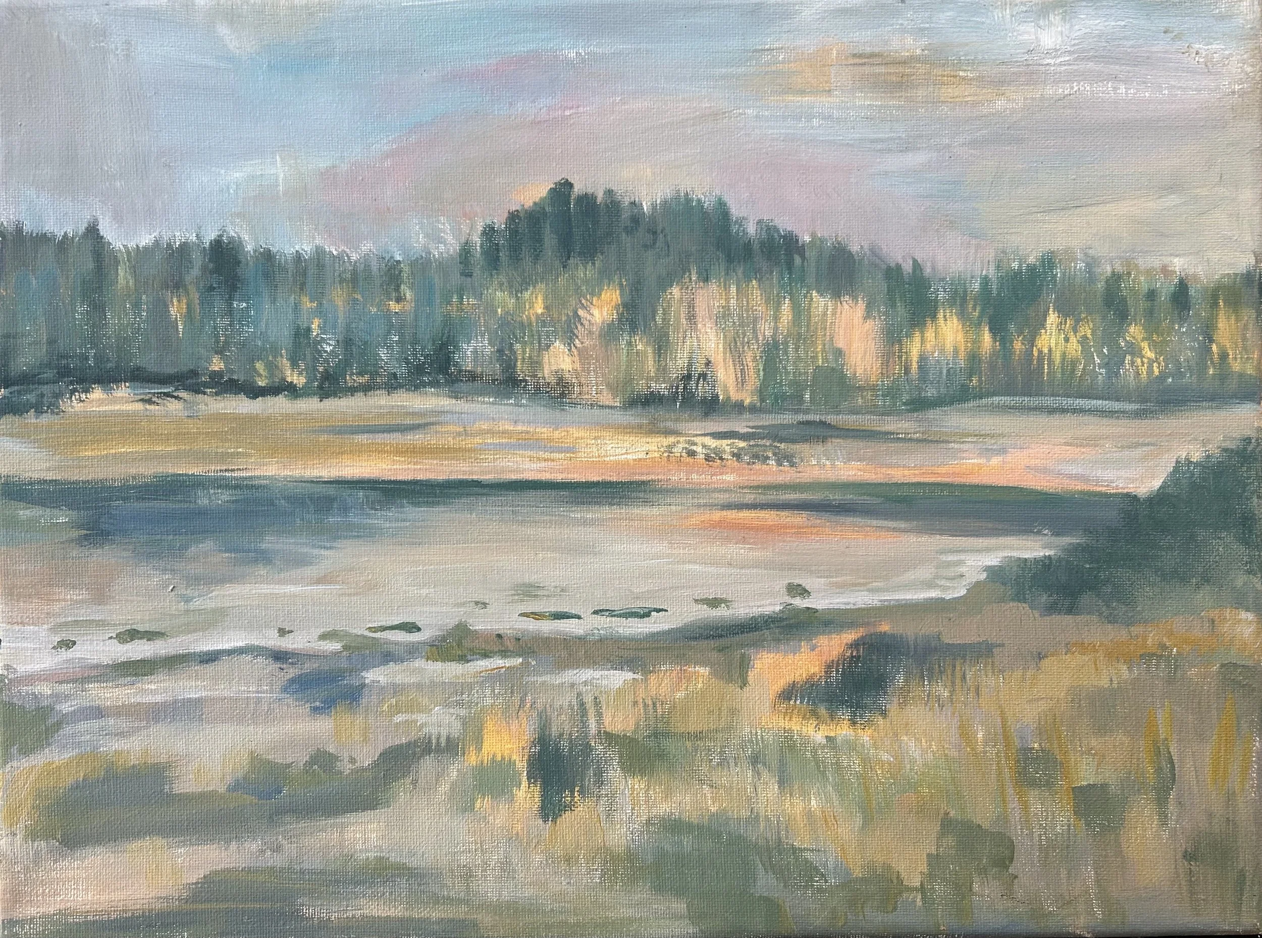 The Narrows, Lubec, Maine, oil on canvas, 2024