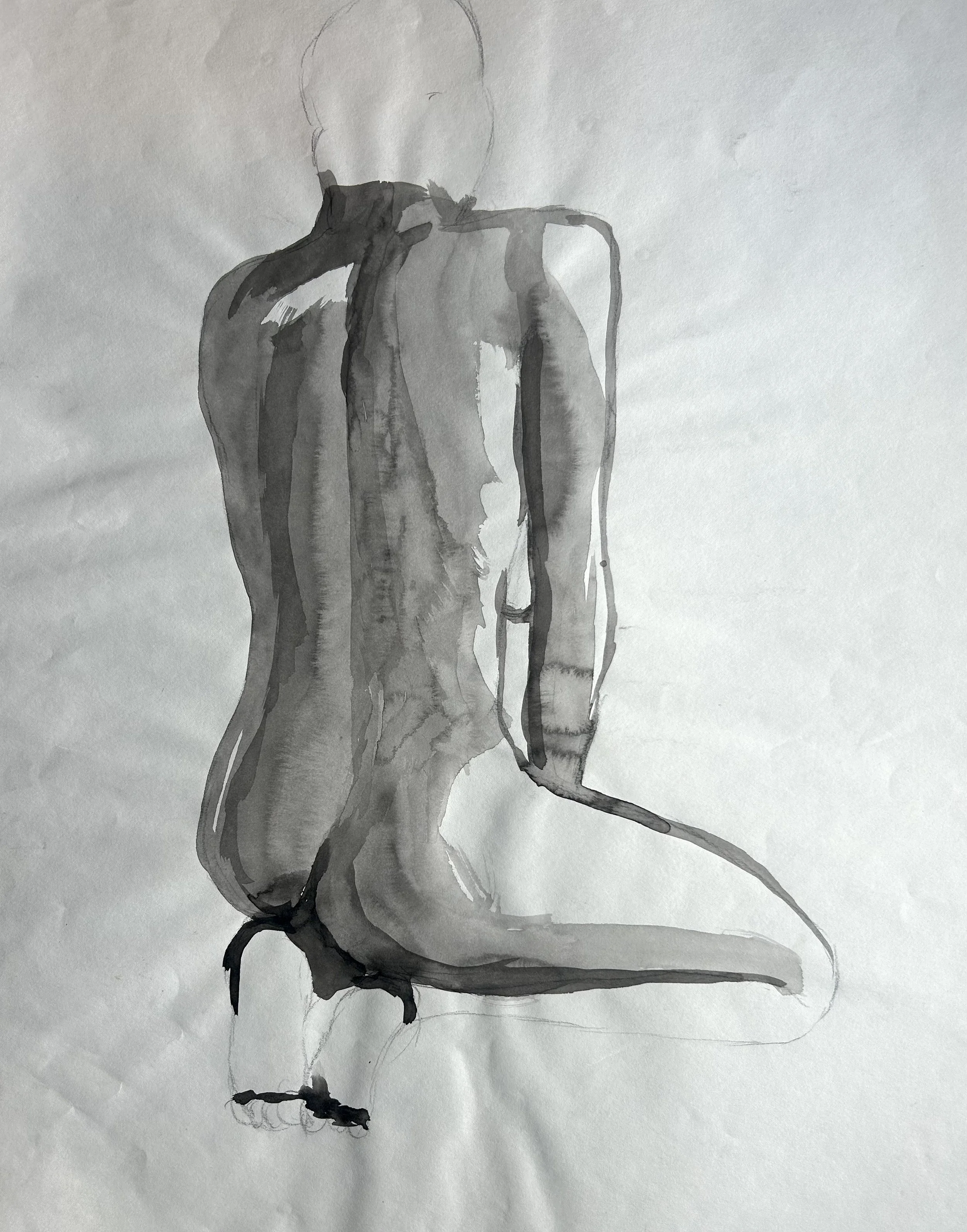Figure Study, ink on paper, 18" x 24", 1996