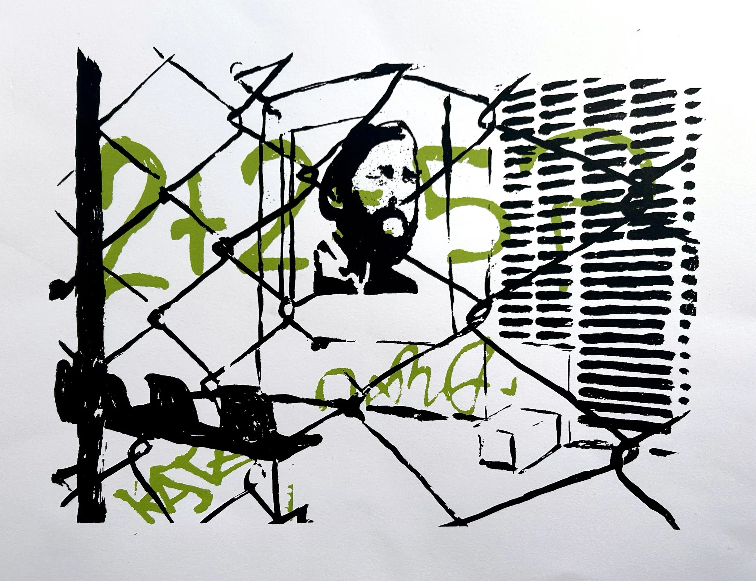 2 + 2 = 5?, screenprint, 2025