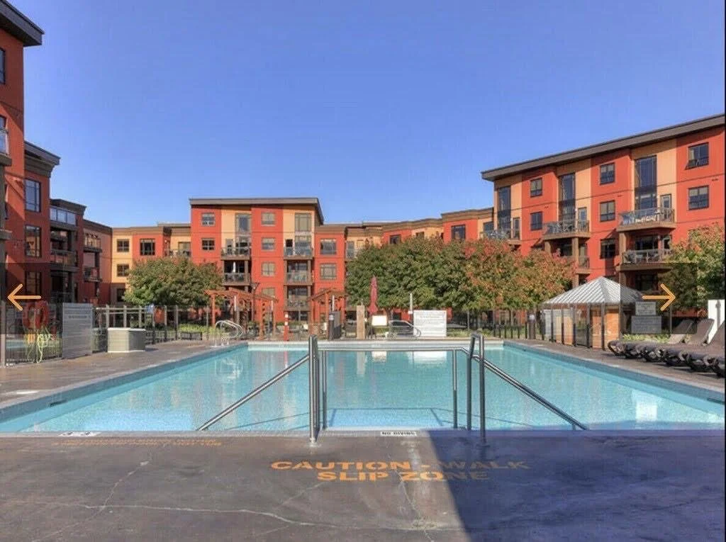 Swim laps in the beautiful pool.