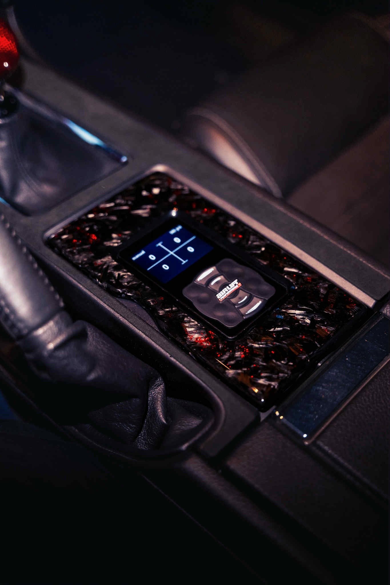 Forged Carbon SN97 Mustang Air Lift 3P Controller Mount – Cup Holder Door Replacement