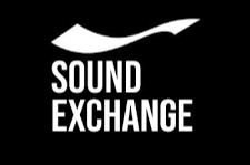 Logo for Sound Exchange with black background and white text