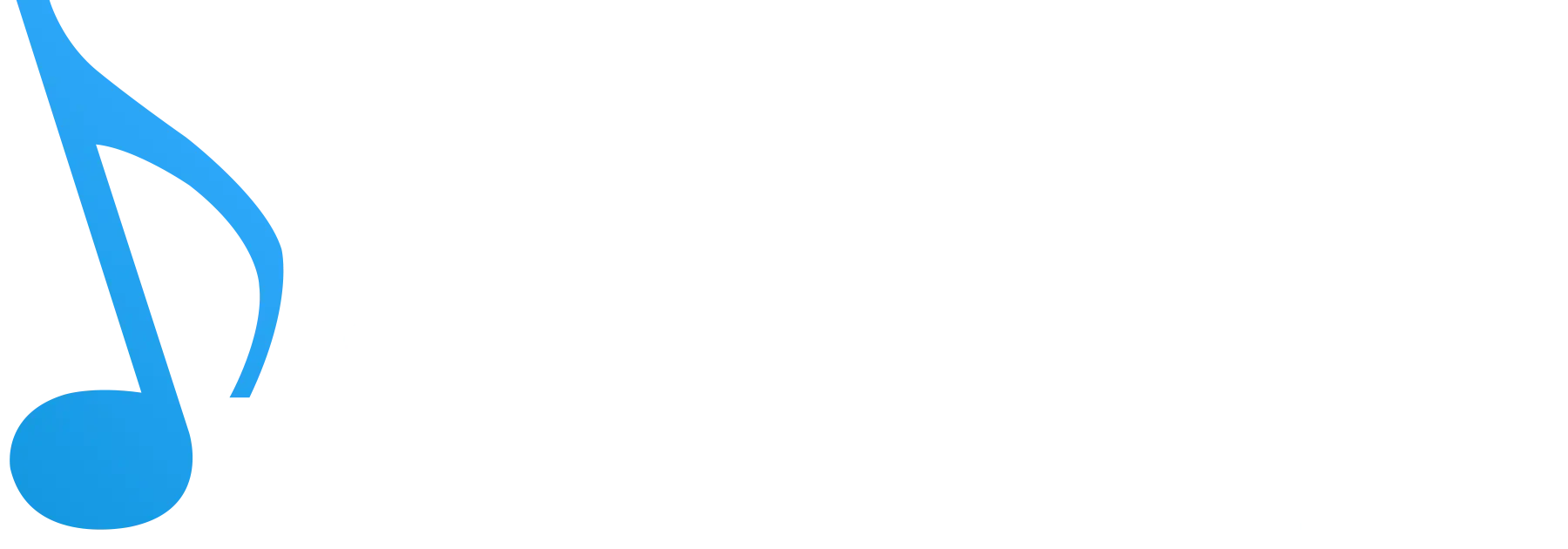 The image displays the logo of Basspro, featuring a stylized blue musical note to the left of the word 'basspro' in lowercase white letters on a black background.