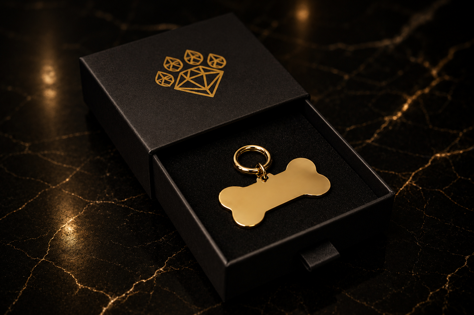 The Gold Bone ID Tag - Large
