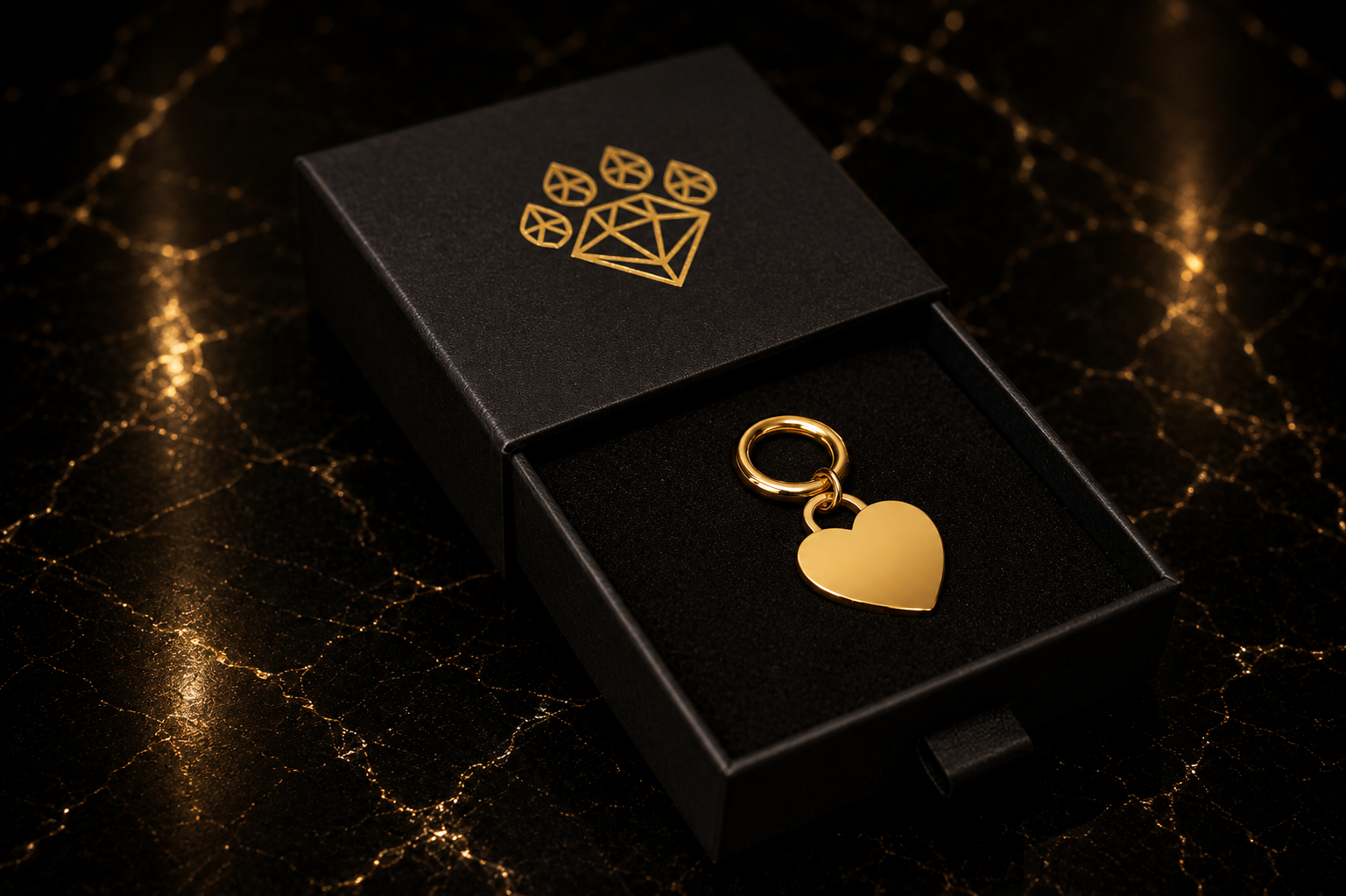 The Gold Heart ID Tag