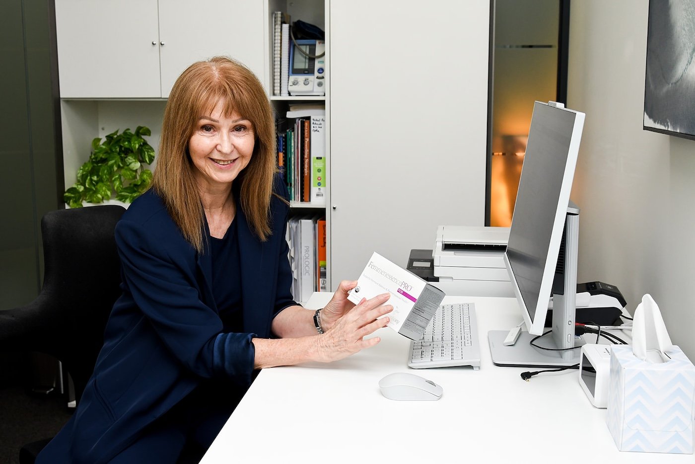 Cheryl Penna at Urban Sense Wellness recommending trusted supplements like Femarelle Pro for menopause support in Melbourne.