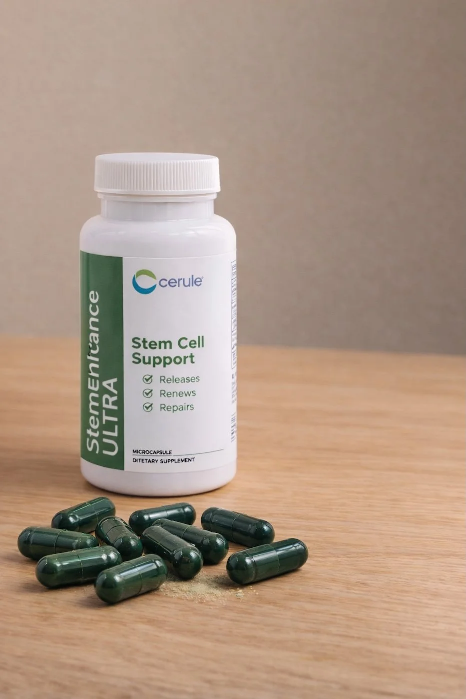 Cerule Stem Cell Support recommended by Cheryl Penna, available via Urban Sense Wellness shop for healthy ageing and vitality.