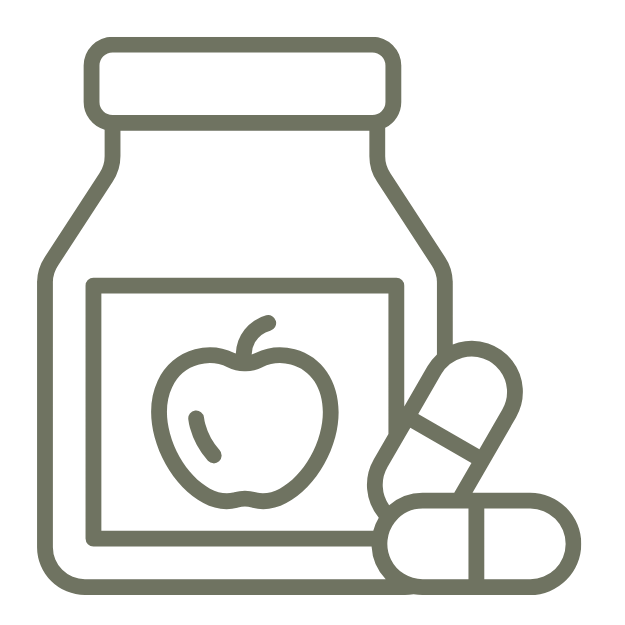 Practitioner-grade supplements prescribed by Cheryl Penna at Urban Sense Wellness for hormonal support and cellular health.