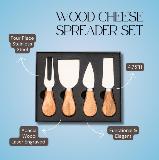 Custom Engraved Cheese Spreader Set