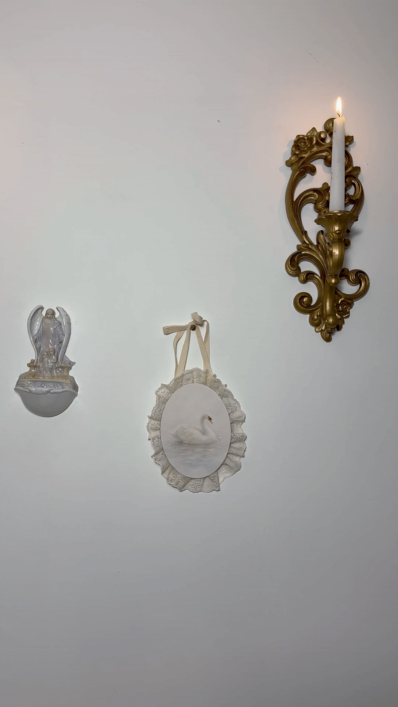 swan wall art coquette room decor