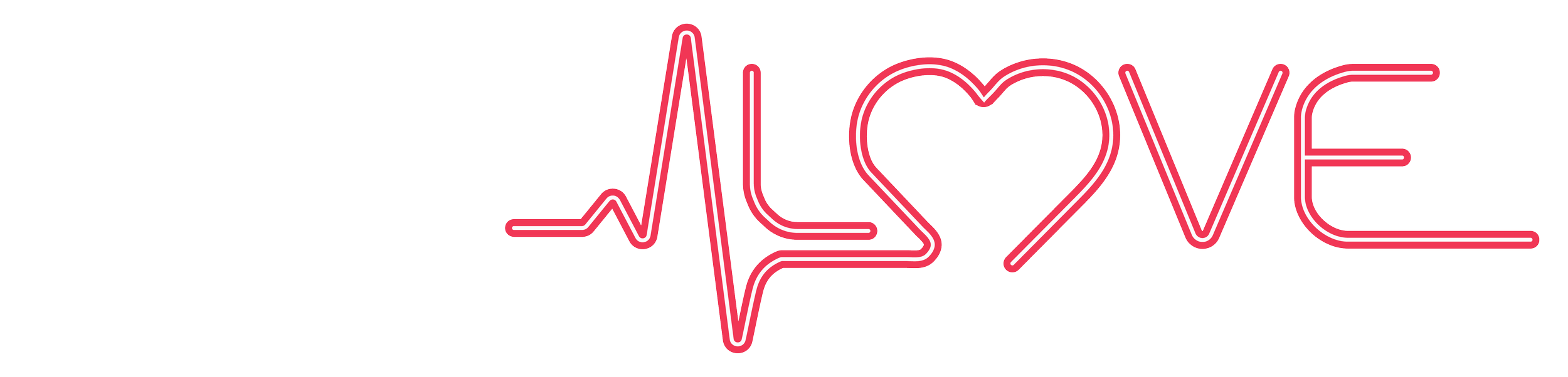 Neon sign that reads 'DR. LOVE' with a heart and ECG line incorporated into the design.