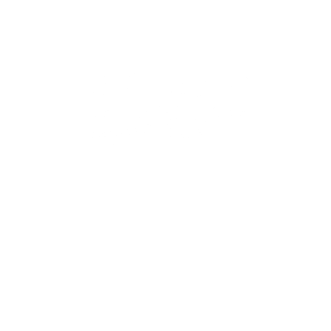 Logo with black background, white text reading "the CURE Edgewater" in a stylized font.