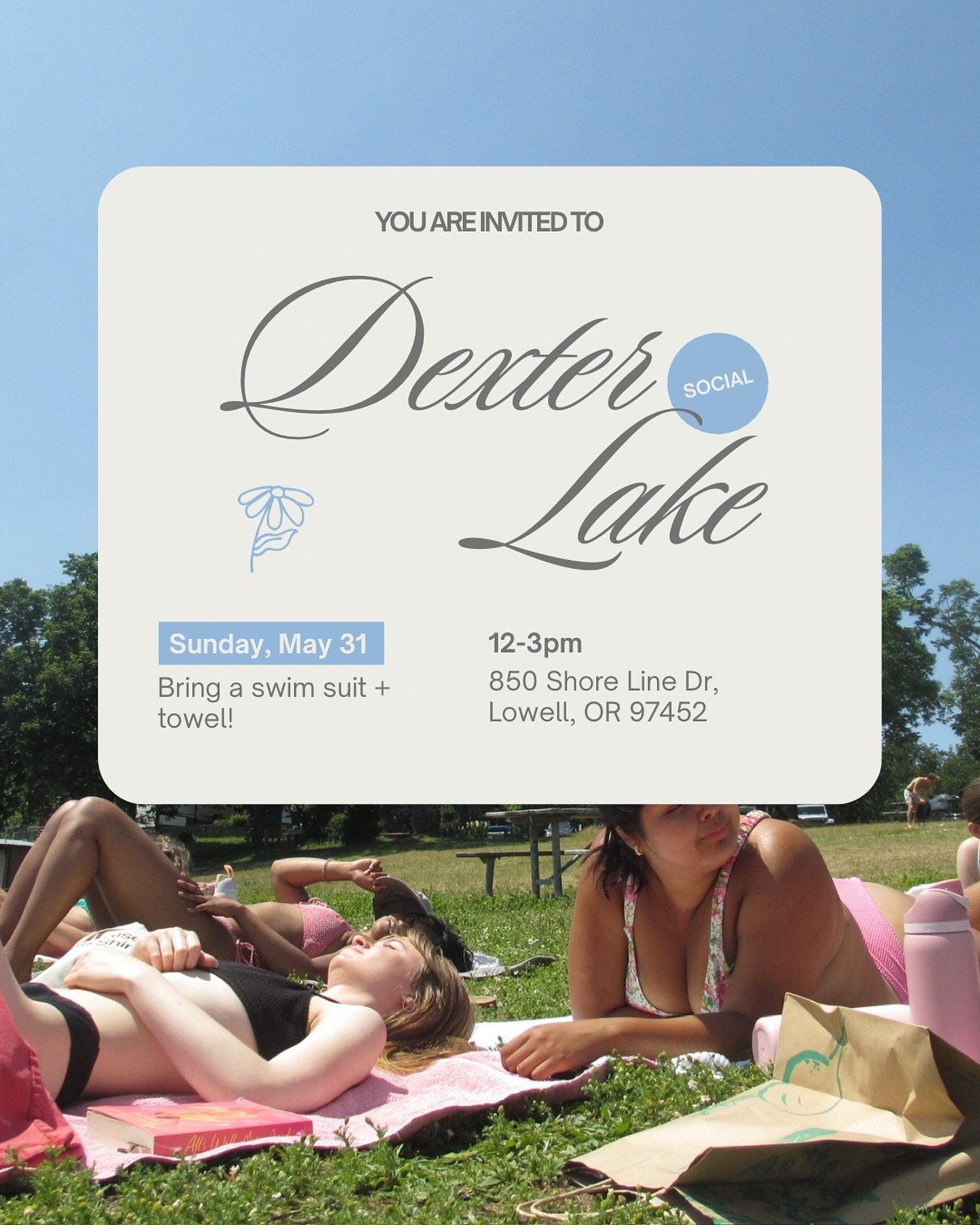 it wouldn&rsquo;t be spring term without a trip to dexter!! join us next sunday for swimming, tan, and fun 👙☀️🌺