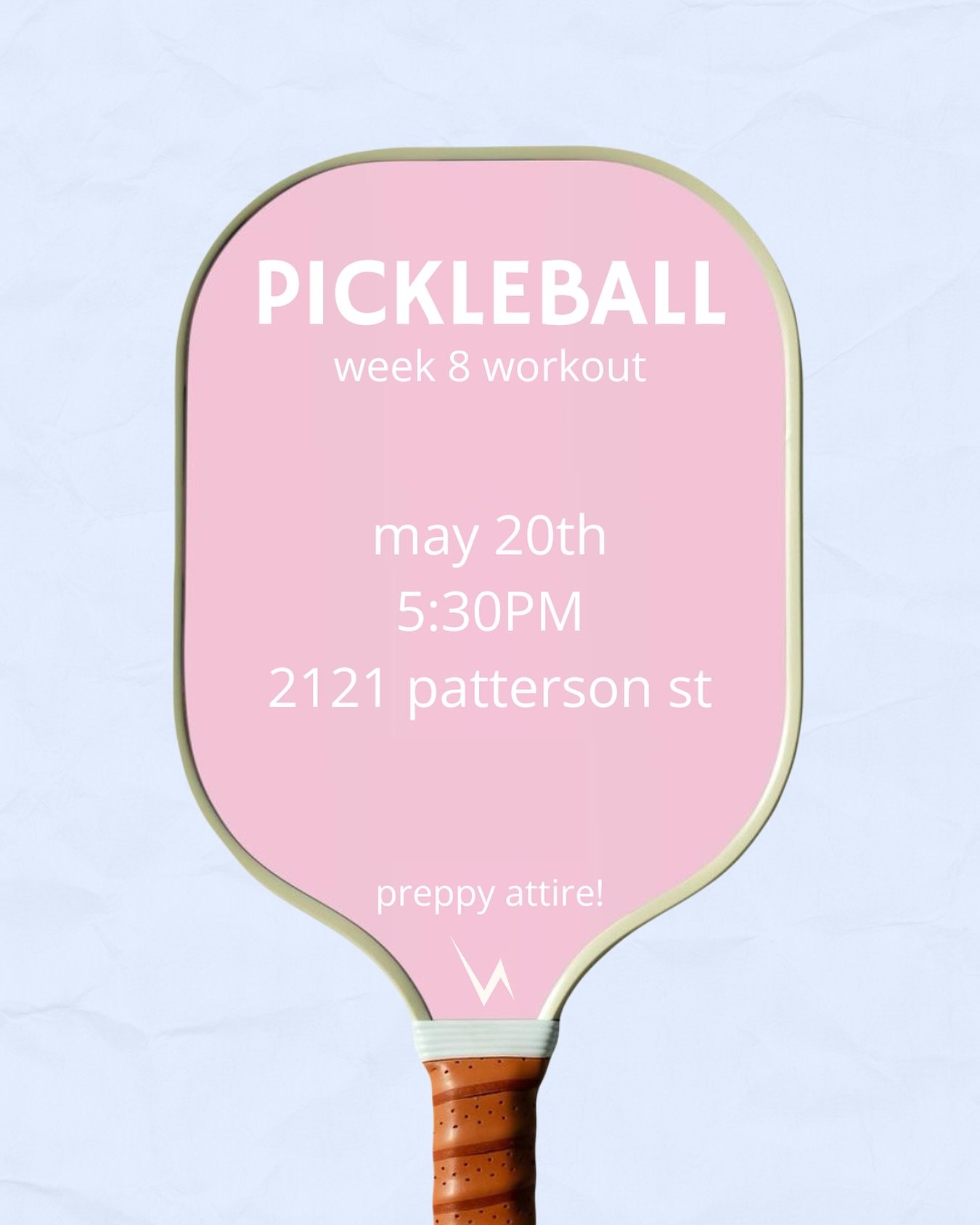 in a pickle for what to do next wednesday? sign up for our pickleball workout with @eugeneymca now! 🏓

REMINDERS
⚡️grab a ticket in our linktree
⚡️fill out the carpool doc
⚡️arrive to the rec @ 5:00pm
⚡️wear preppy attire!
