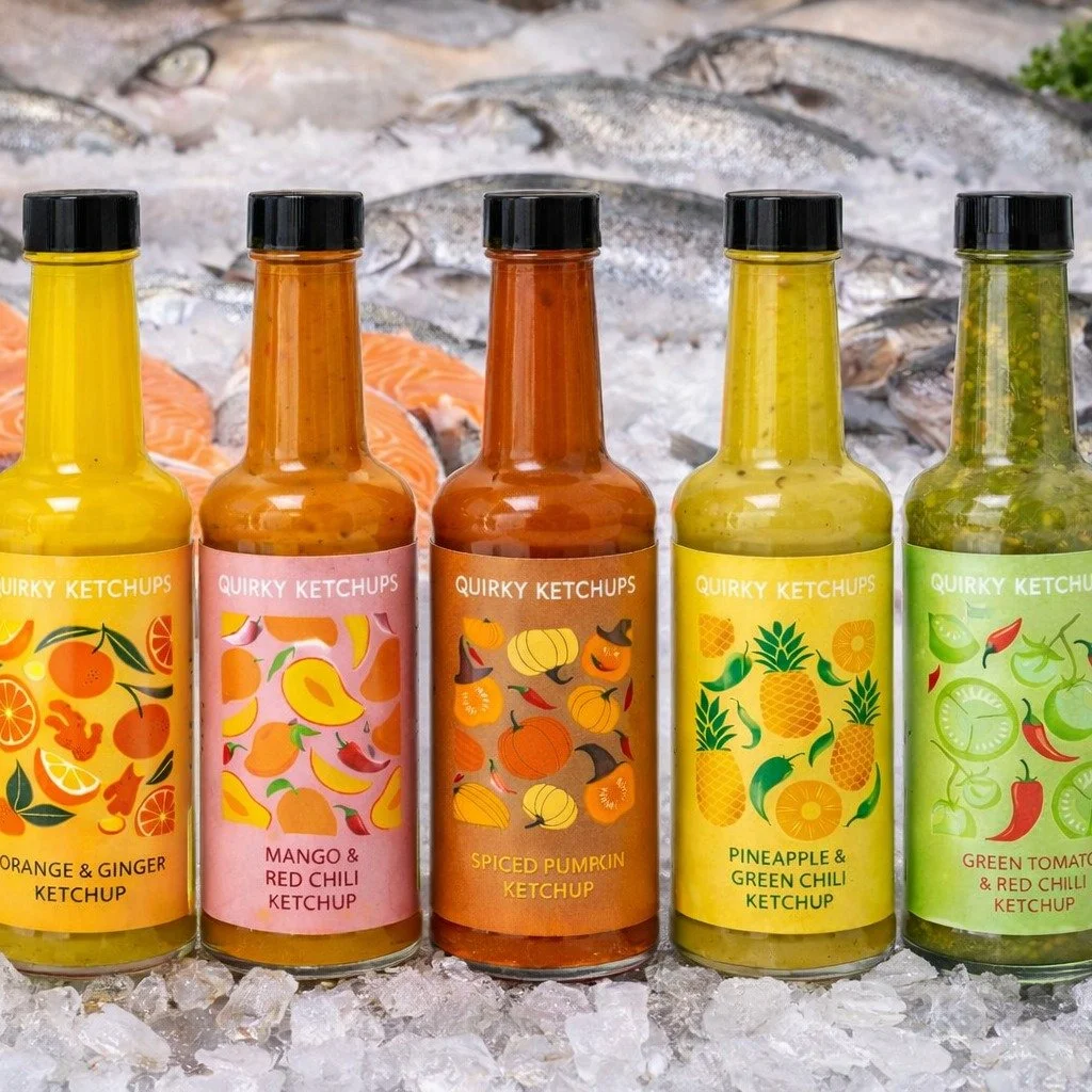 Try our fruit ketchups: Order from our website www.quirkyketchups.com

Currently, we have four flavours: 

Mango &amp; Red Chilli

Pineapple &amp; Green Chilli

Green Tomato &amp; Red Chilli

Orange &amp; Ginger

We are also making a Wild Orchard ket
