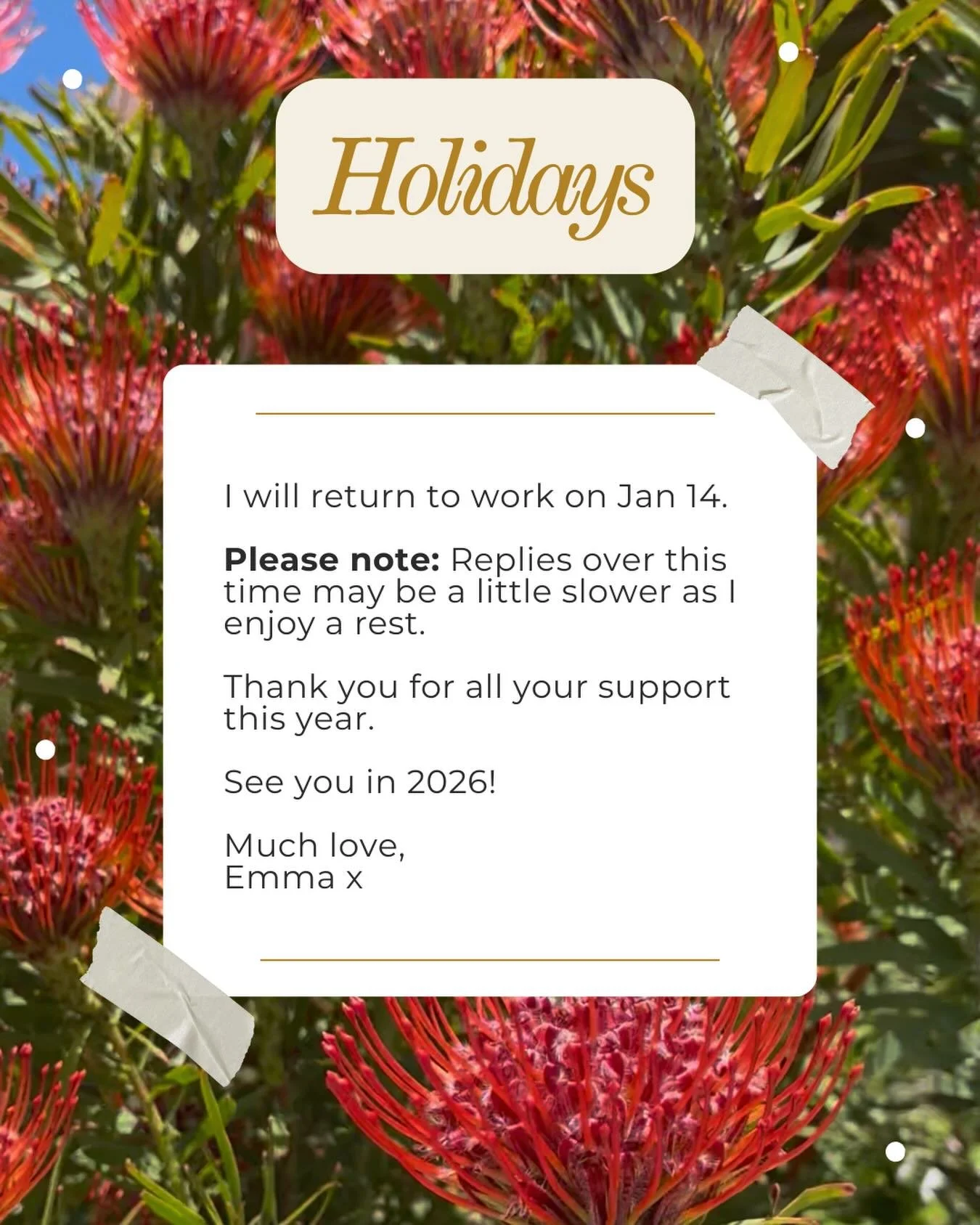 Tomorrow is my final day for the year.
January bookings are filling fast!
Please reach out if you would like to make a January booking before I start my break ✨