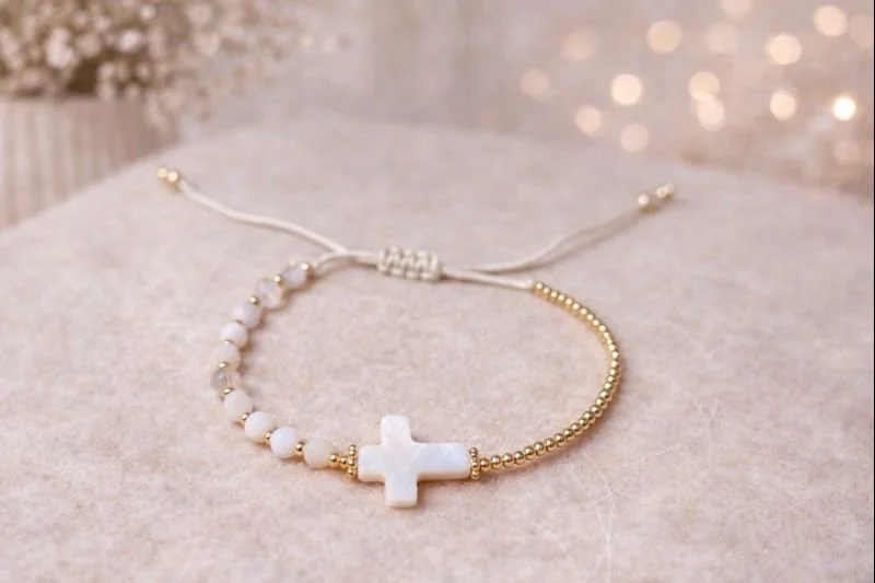 Faithfully His -  Adjustable Cross Bracelet