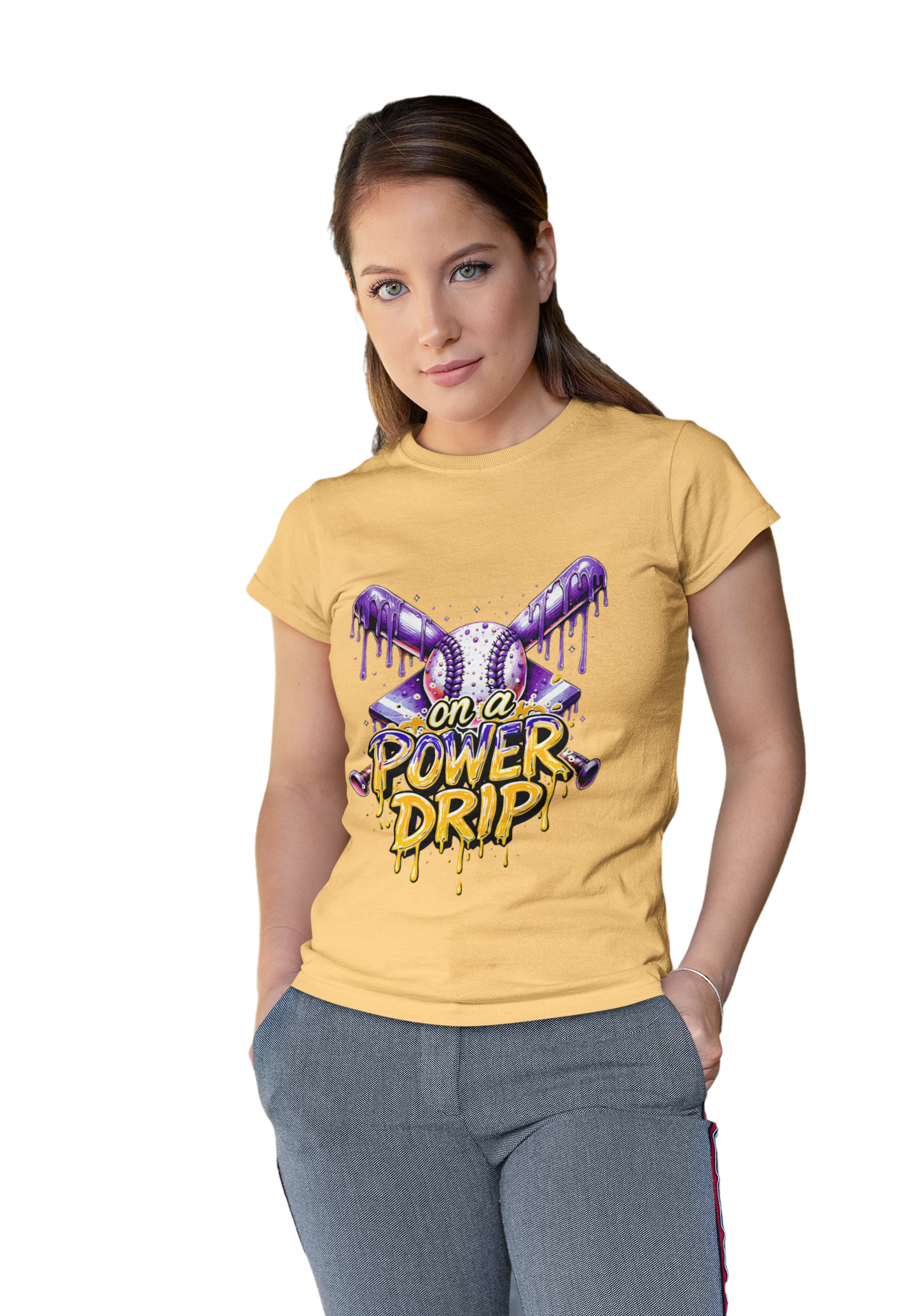 Baseball Power Drip-Graphic Tee
