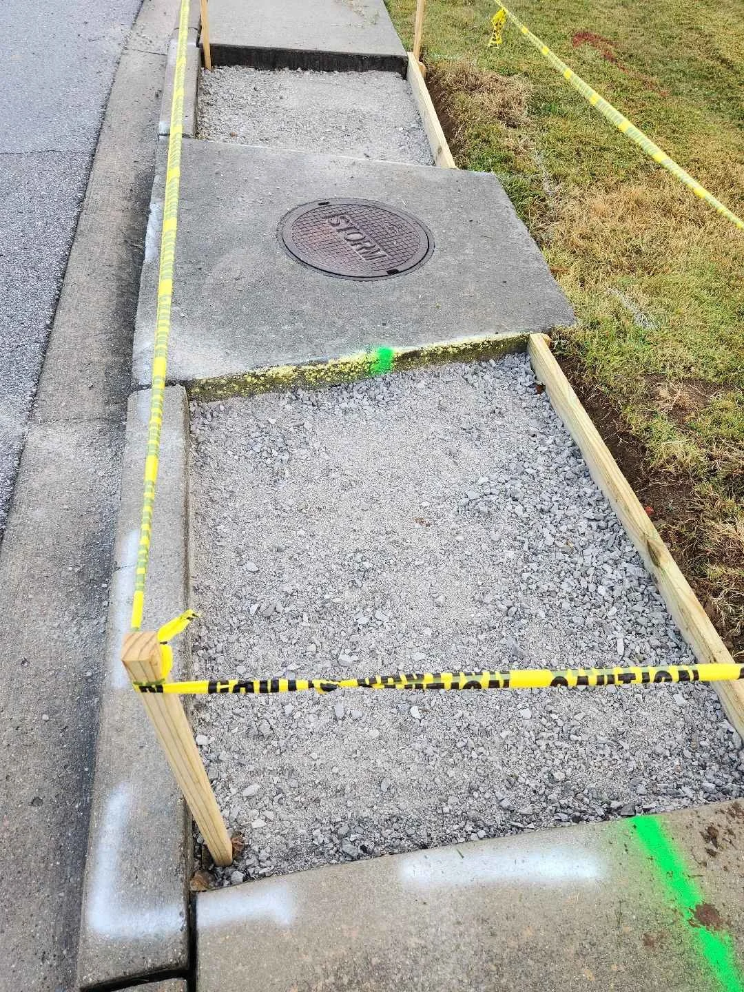 concert pad, sidewalk