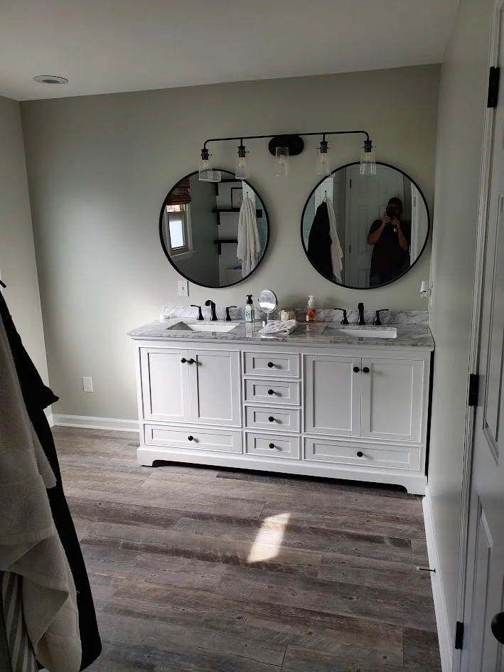 install new vanity