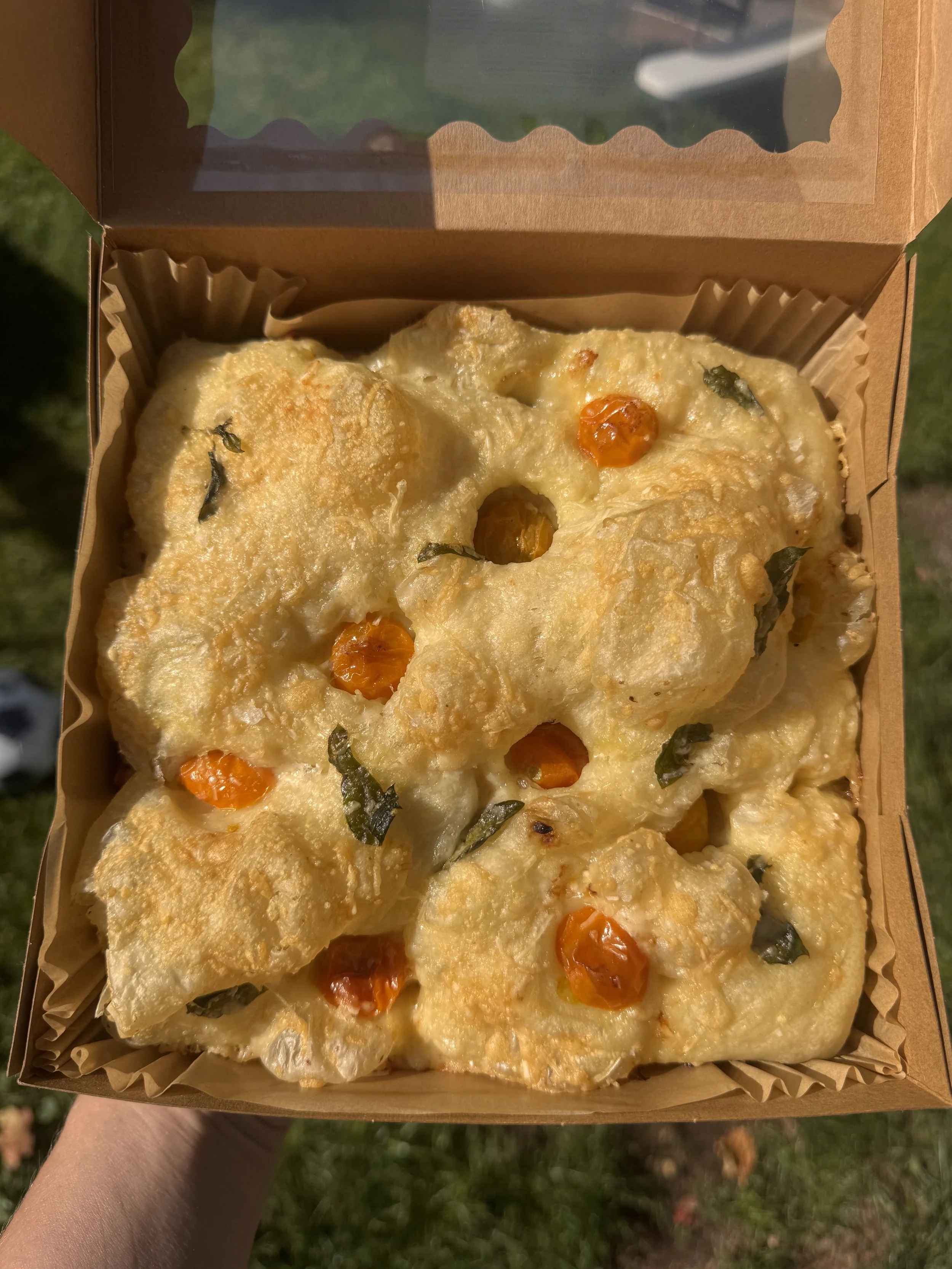 Tomato Basil Parmesan Focaccia