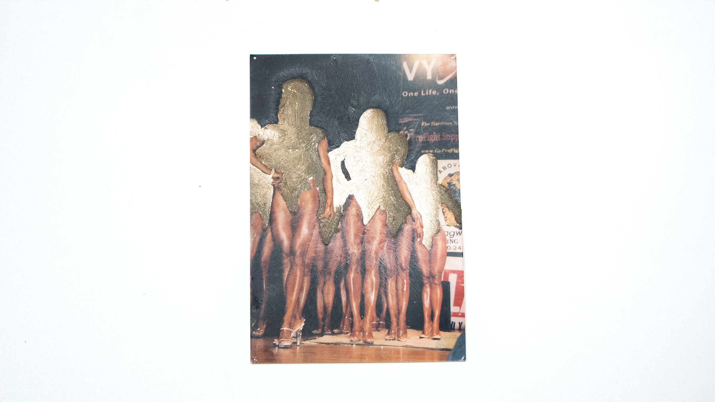 Electroplated found photograph, 2019