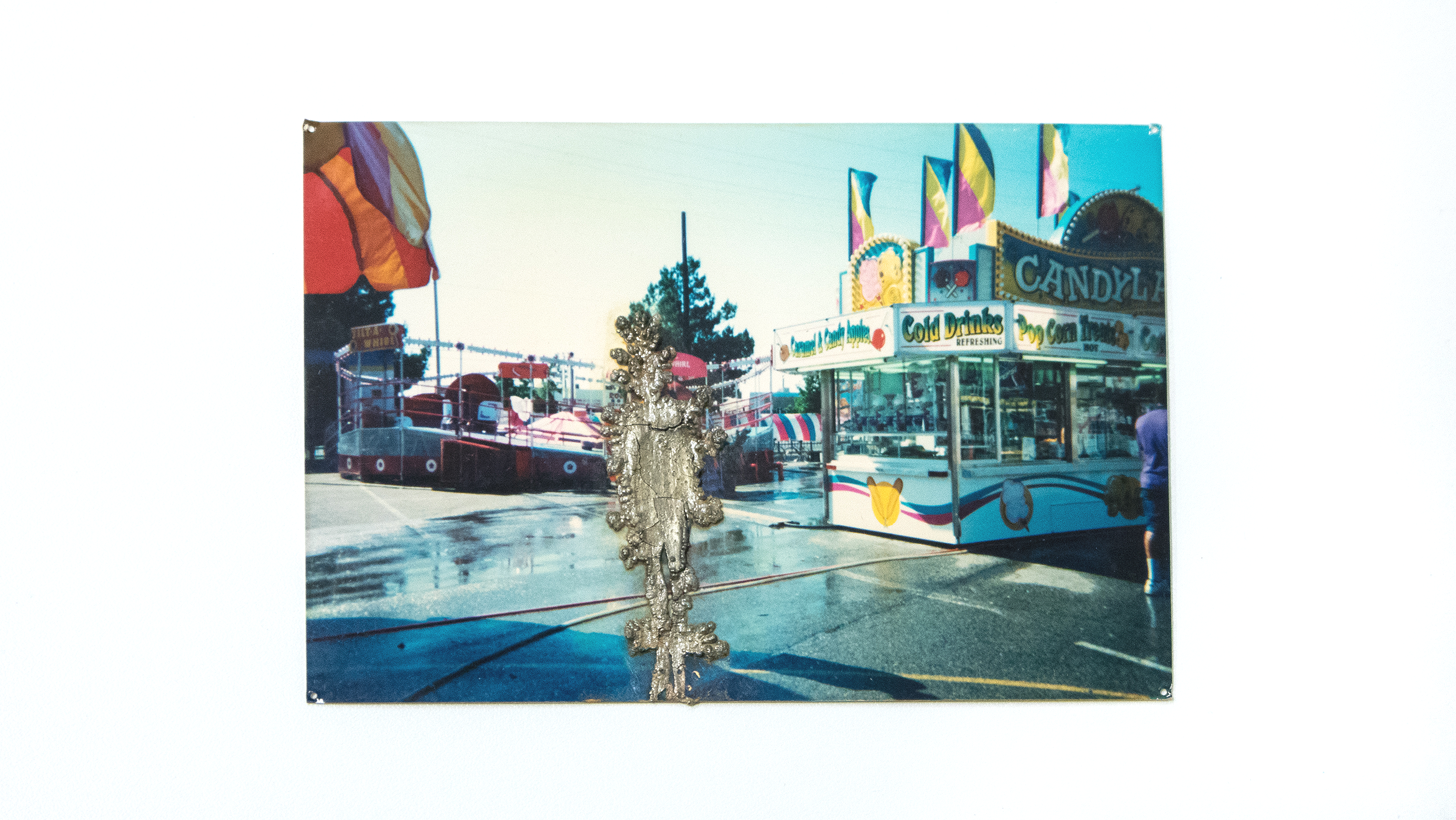 Electroplated found photograph, 2019