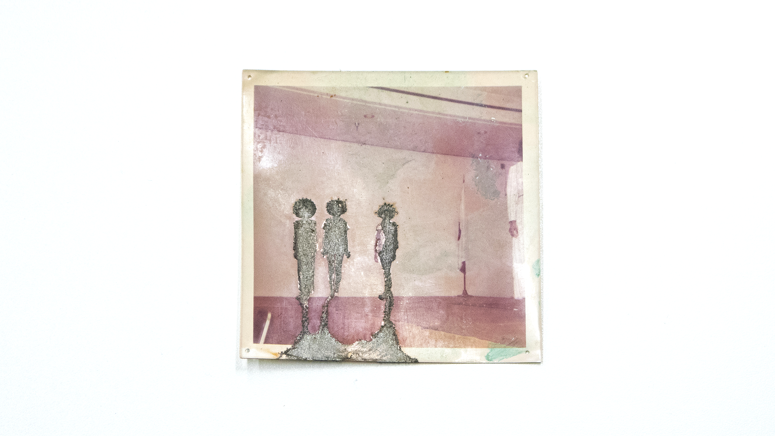 Electroplated found photograph, 2019