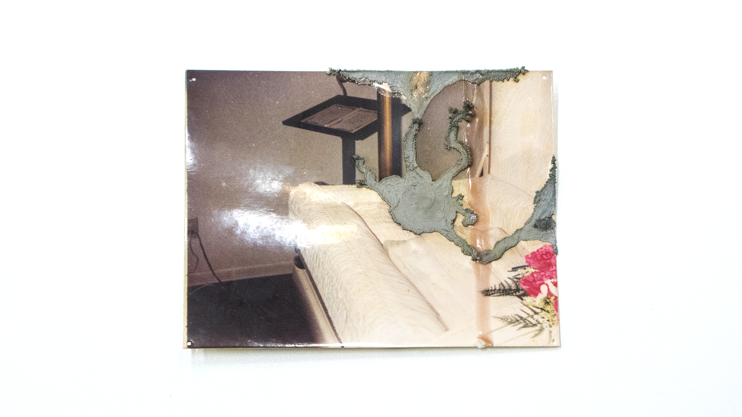 Electroplated found photograph, 2019