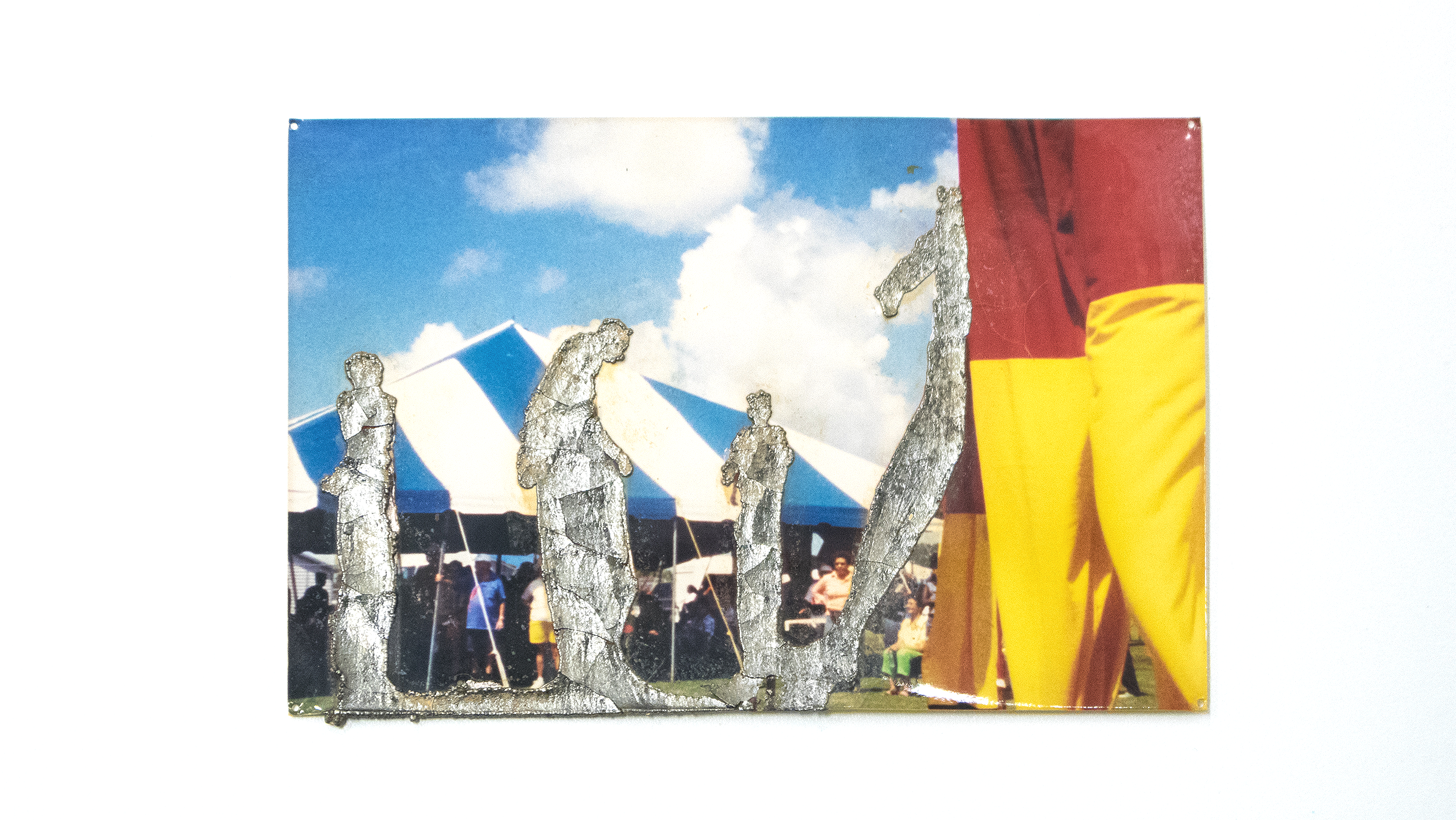 Electroplated found photograph, 2019