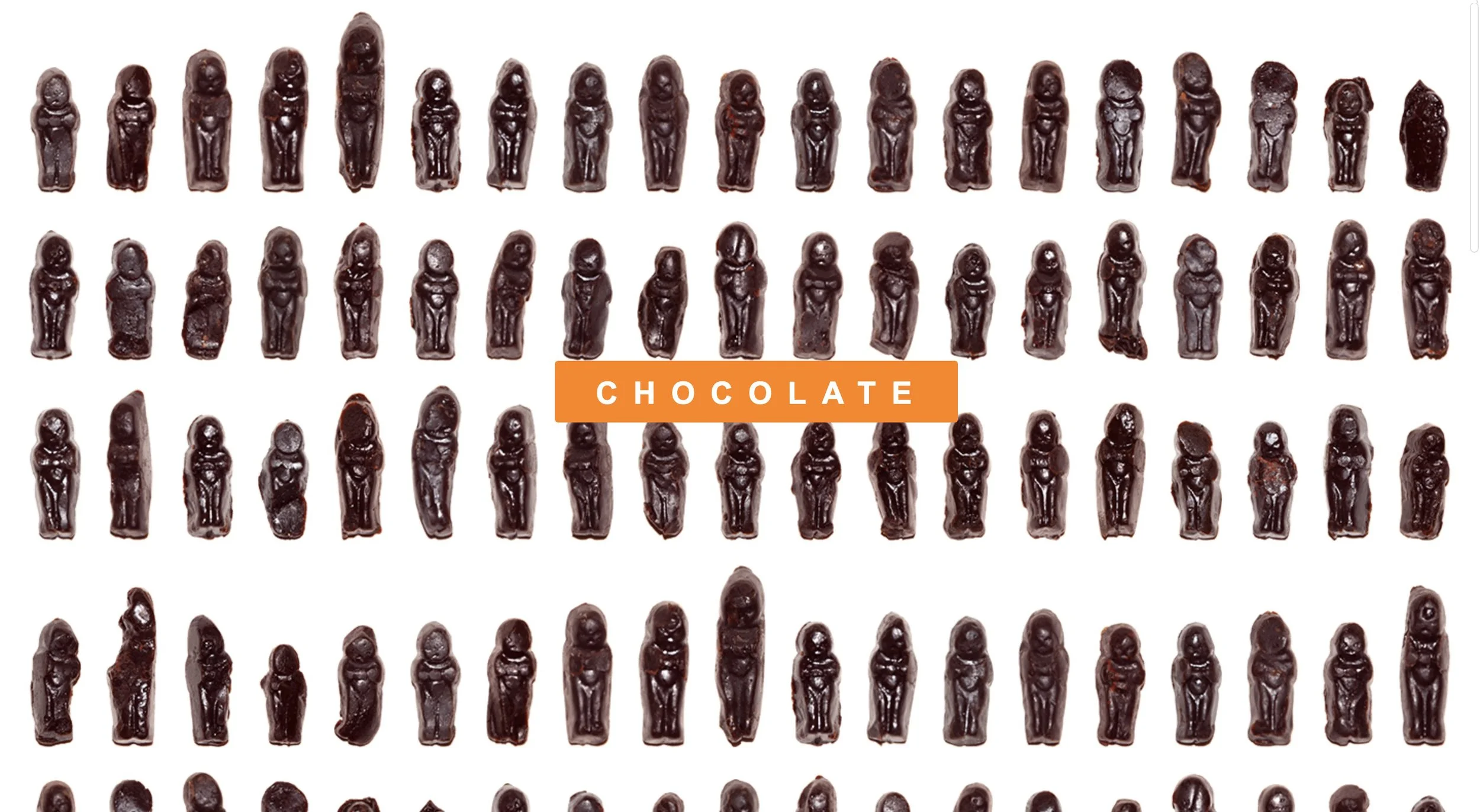 Chocolate, website for The Wrong Biennial, 2019