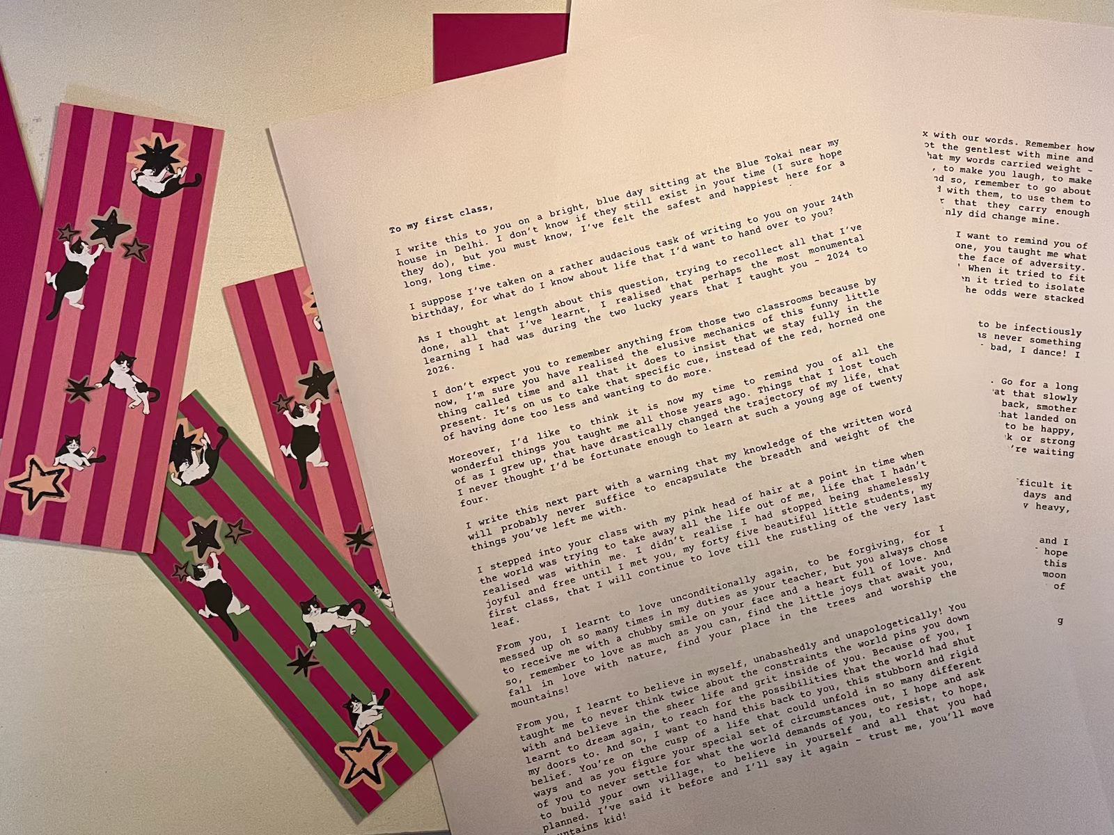 A Letter To My First Class