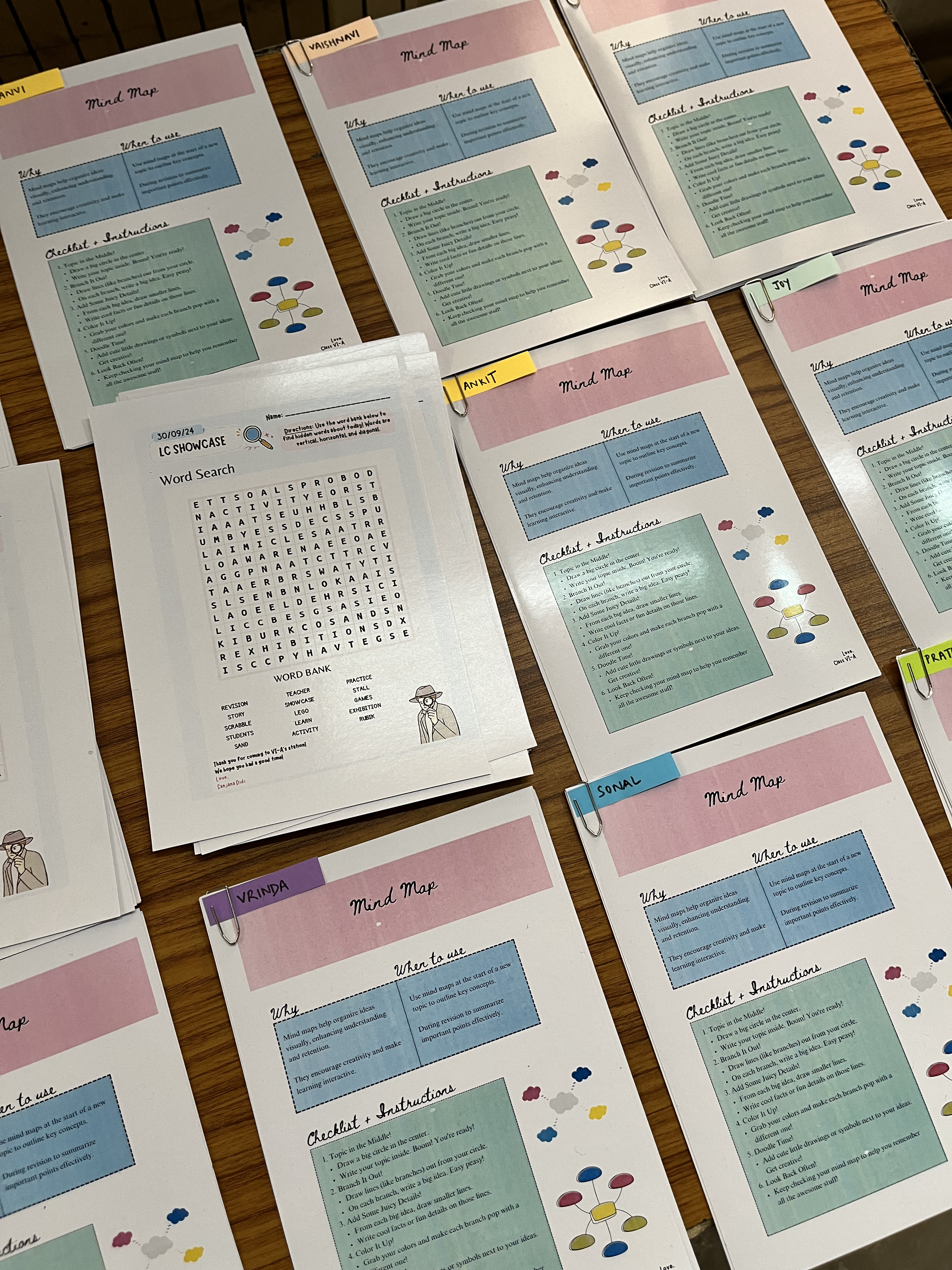 Never let anyone leave without well-curated handouts!