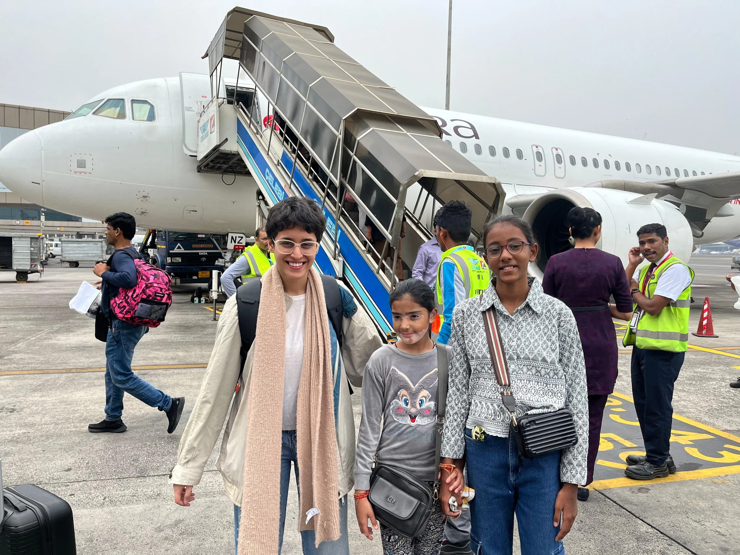 Their first flight to Mumbai! :')