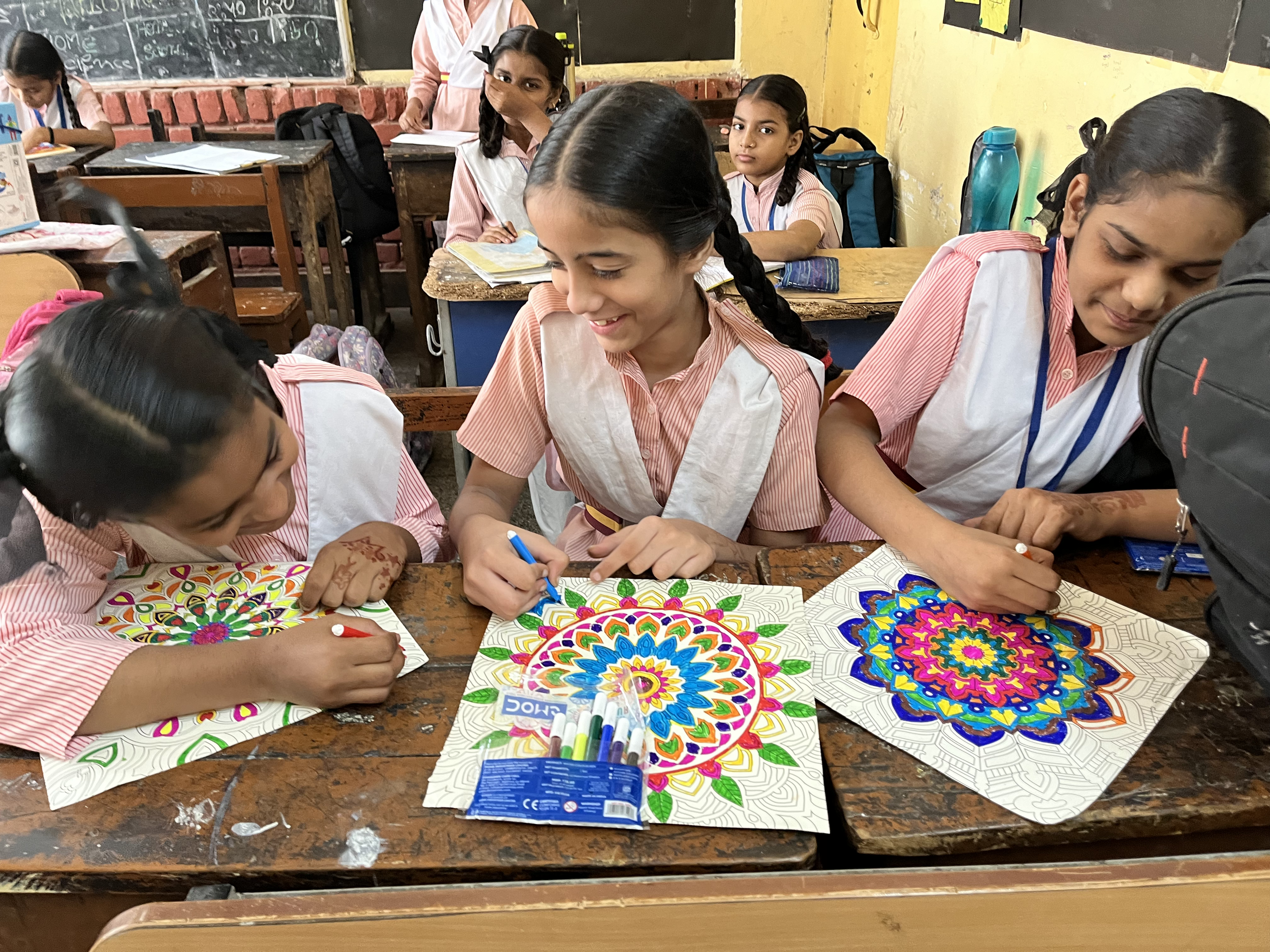 We also colour in the classroom!
