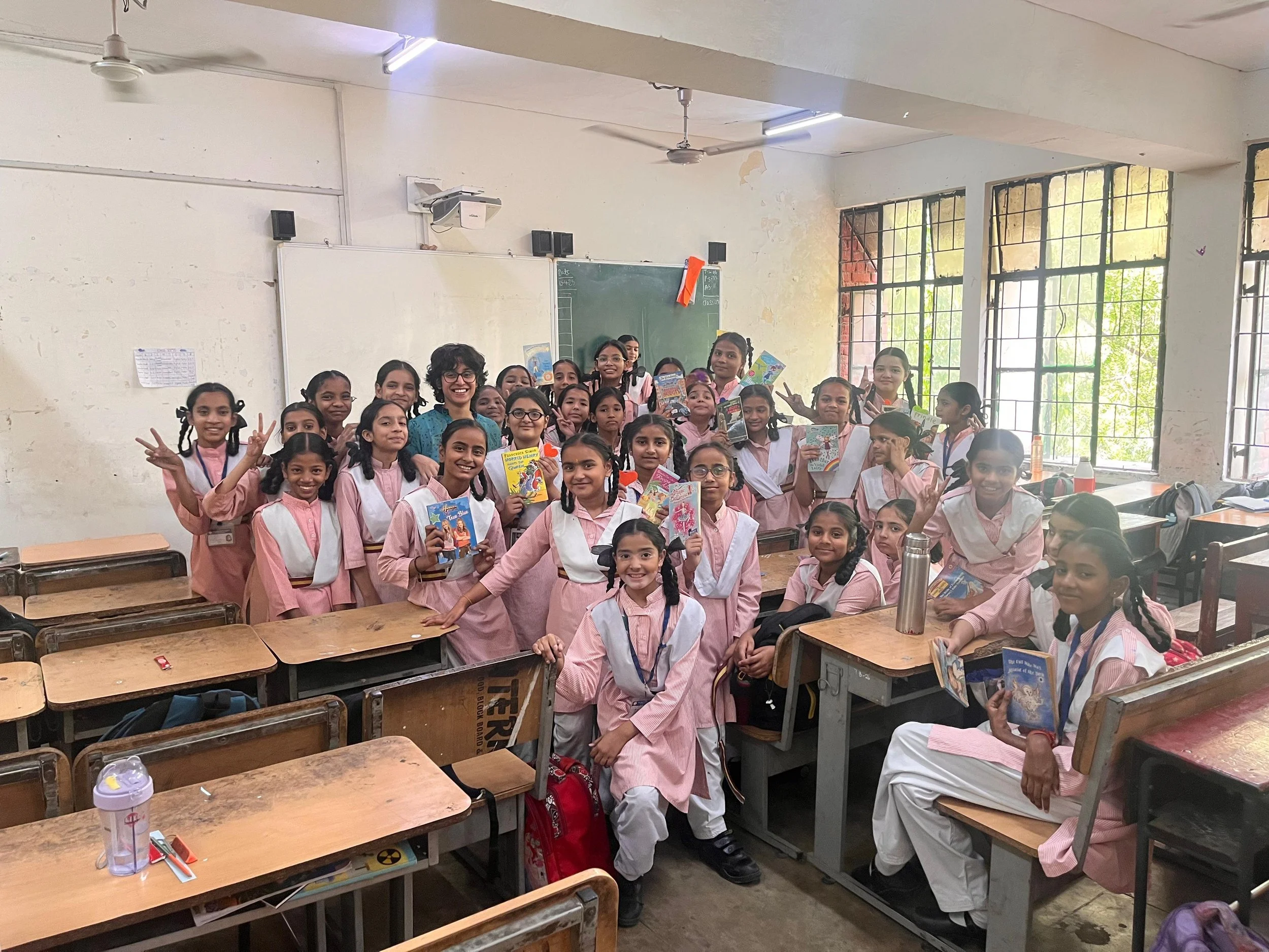 Gave them storybooks on my birthday!