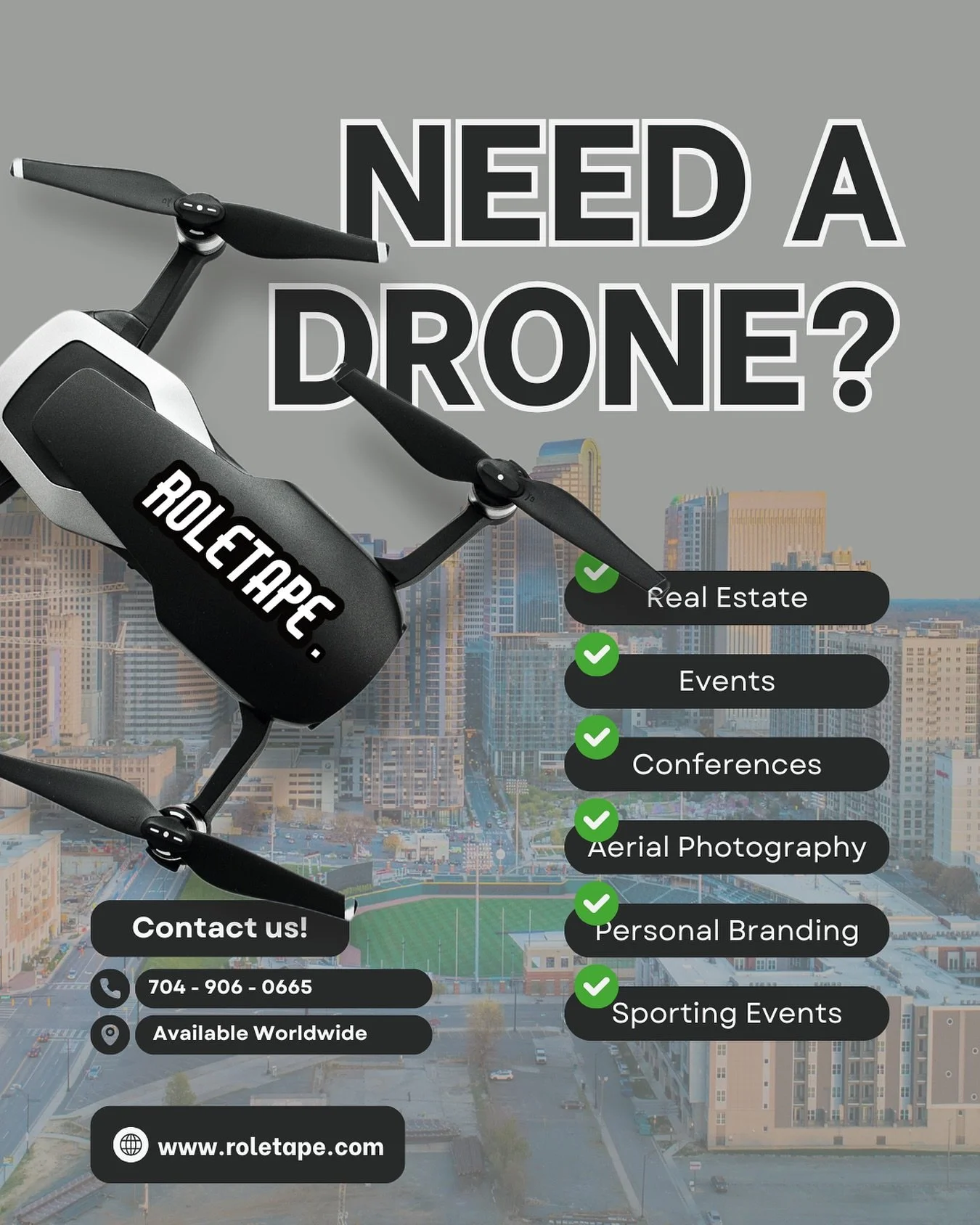 At Roletape, we don&rsquo;t just capture moments &mdash; we elevate them. From weddings and events to brand stories and cinematic reels, our lens takes you higher. 🚁🎥

Specializing in breathtaking drone videos, we bring new perspectives to your vis