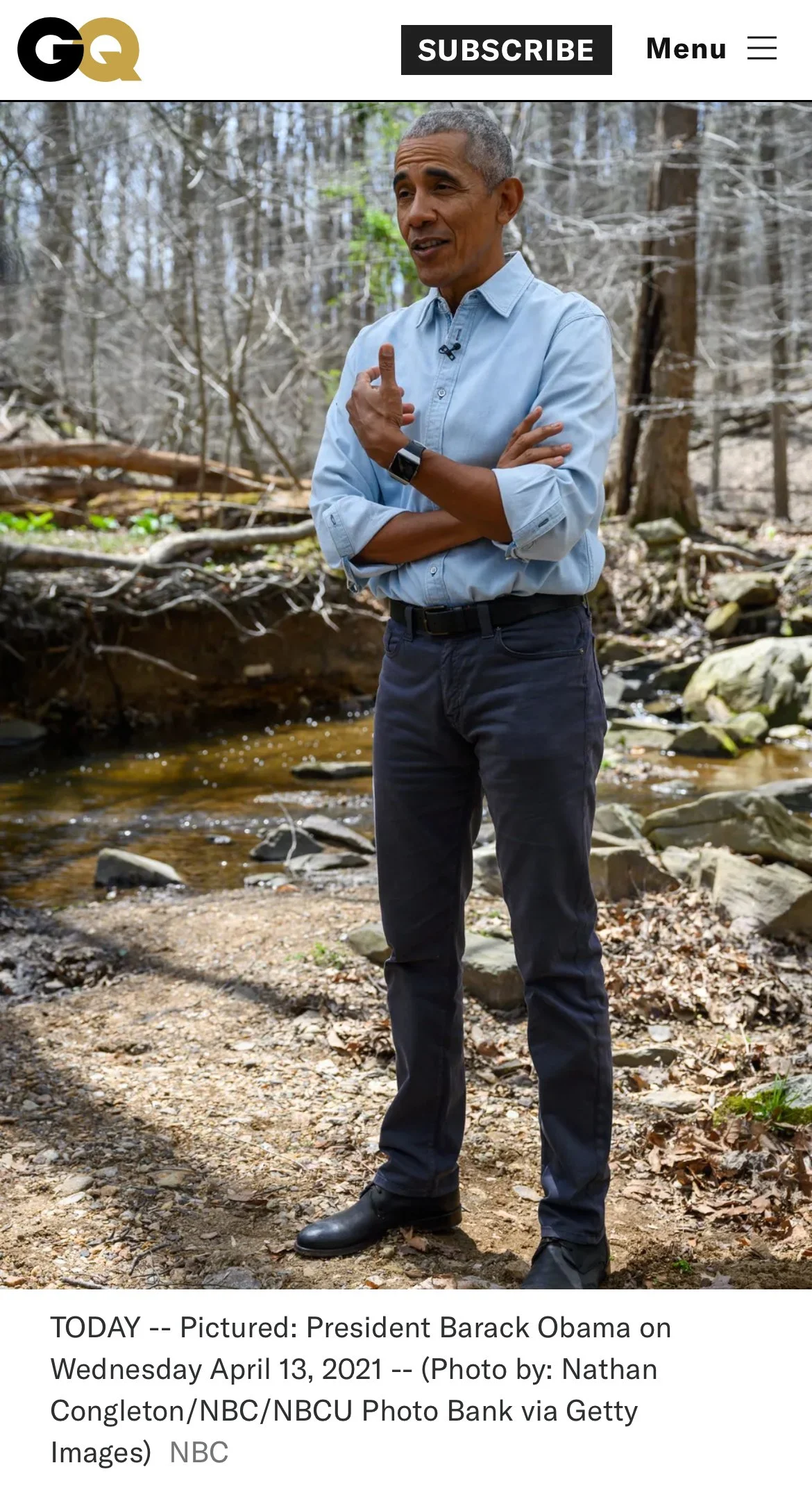 GQ, "Meet Barack Obama, Man of the Woods", By Eileen Cartter, 2022