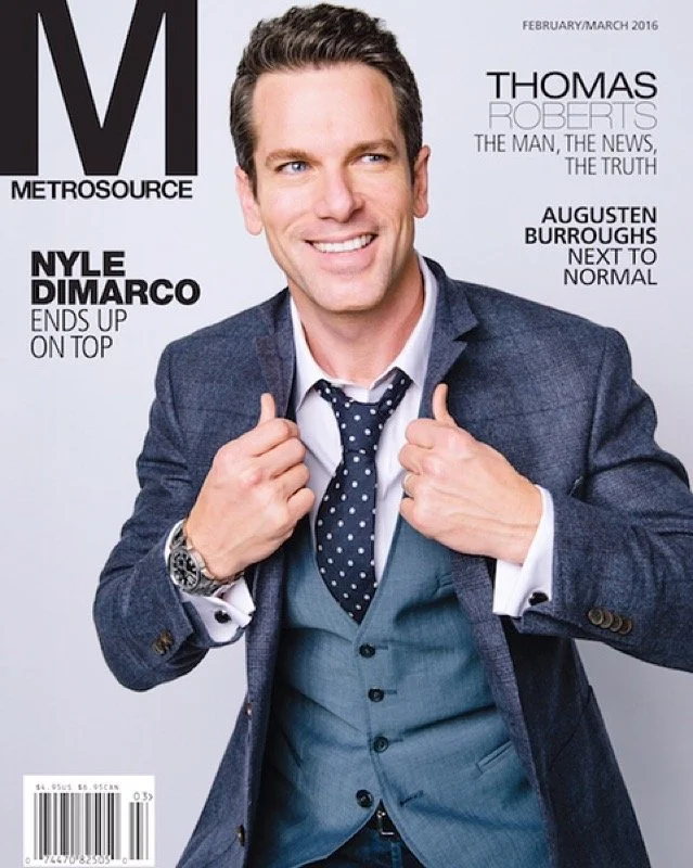 Metrosource, "Thomas Roberts: The Man, The News, The Truth", cover photo, 2016