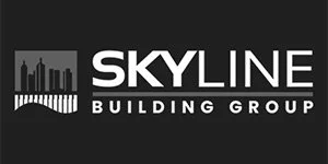 Skyline Building Group logo with city skyline and bridge graphic