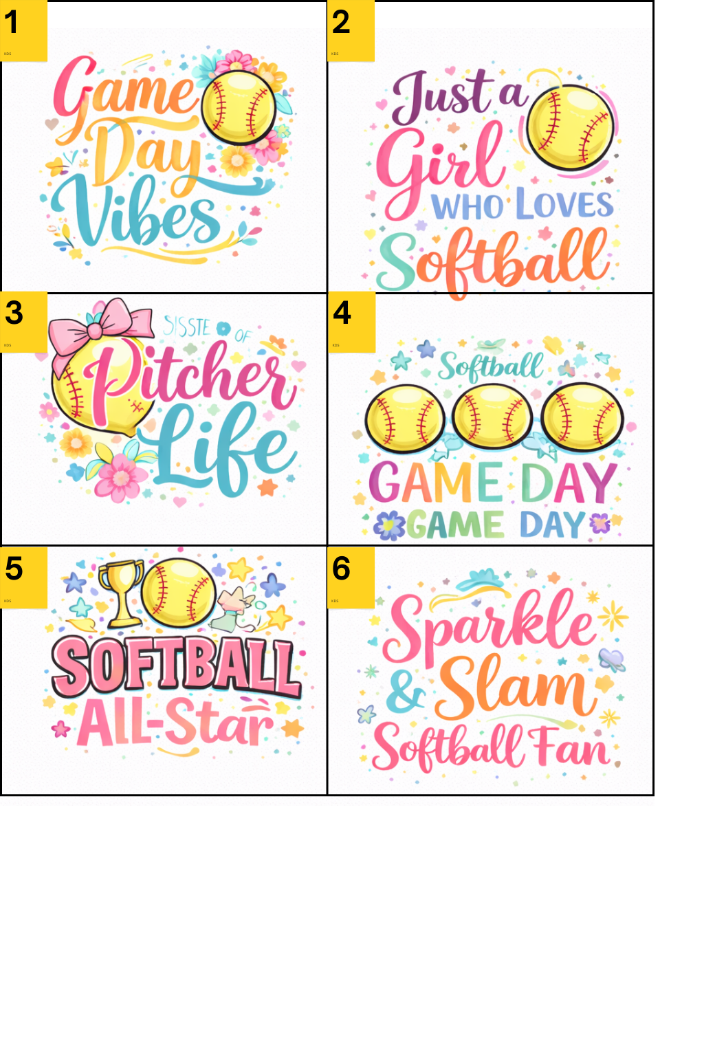 Softball Designs - 1