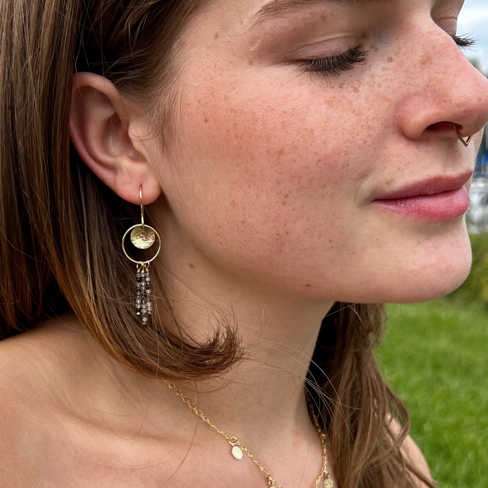 Stone + Light Earrings