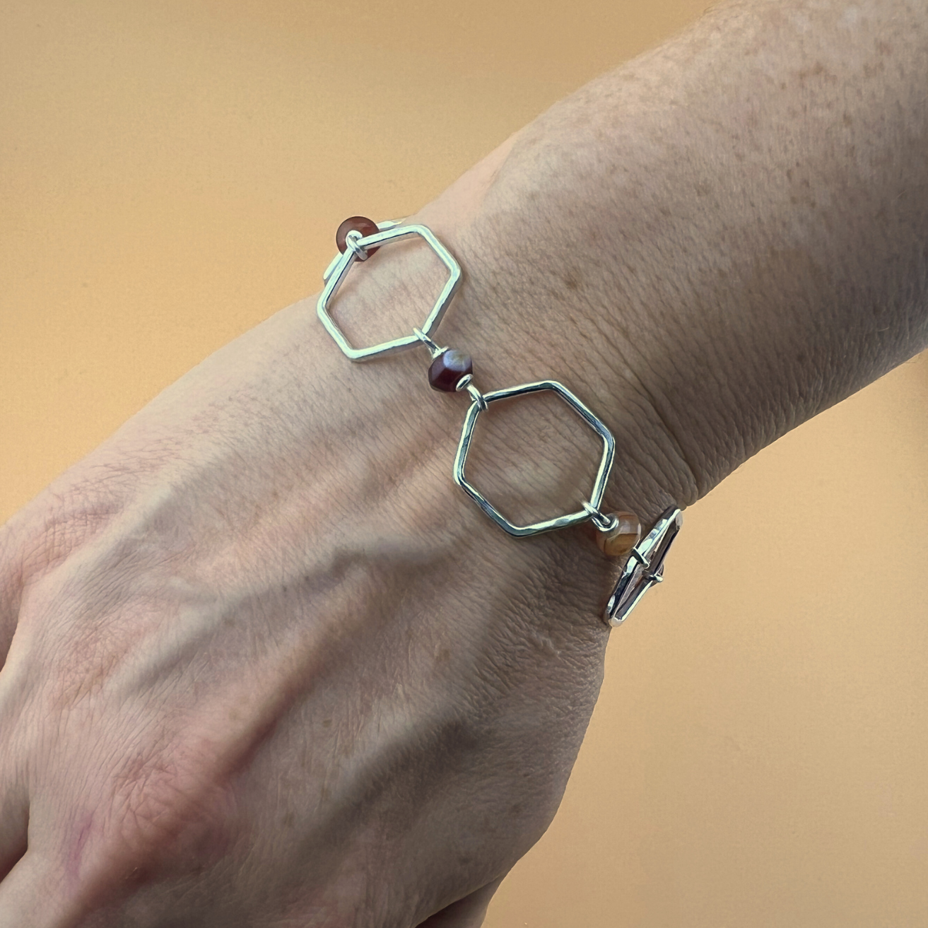 Hex + Stone Bracelet