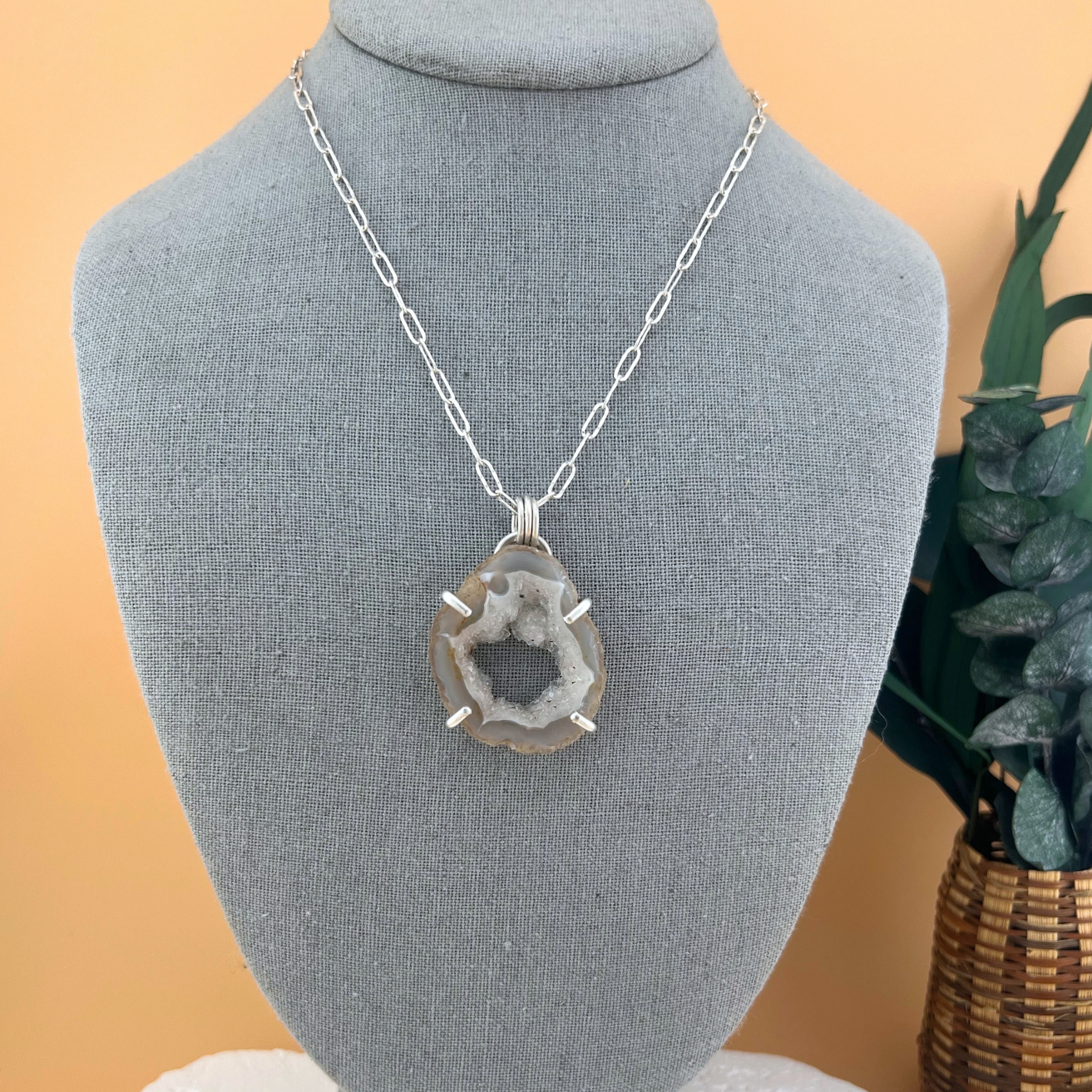 Agate Geode Necklace